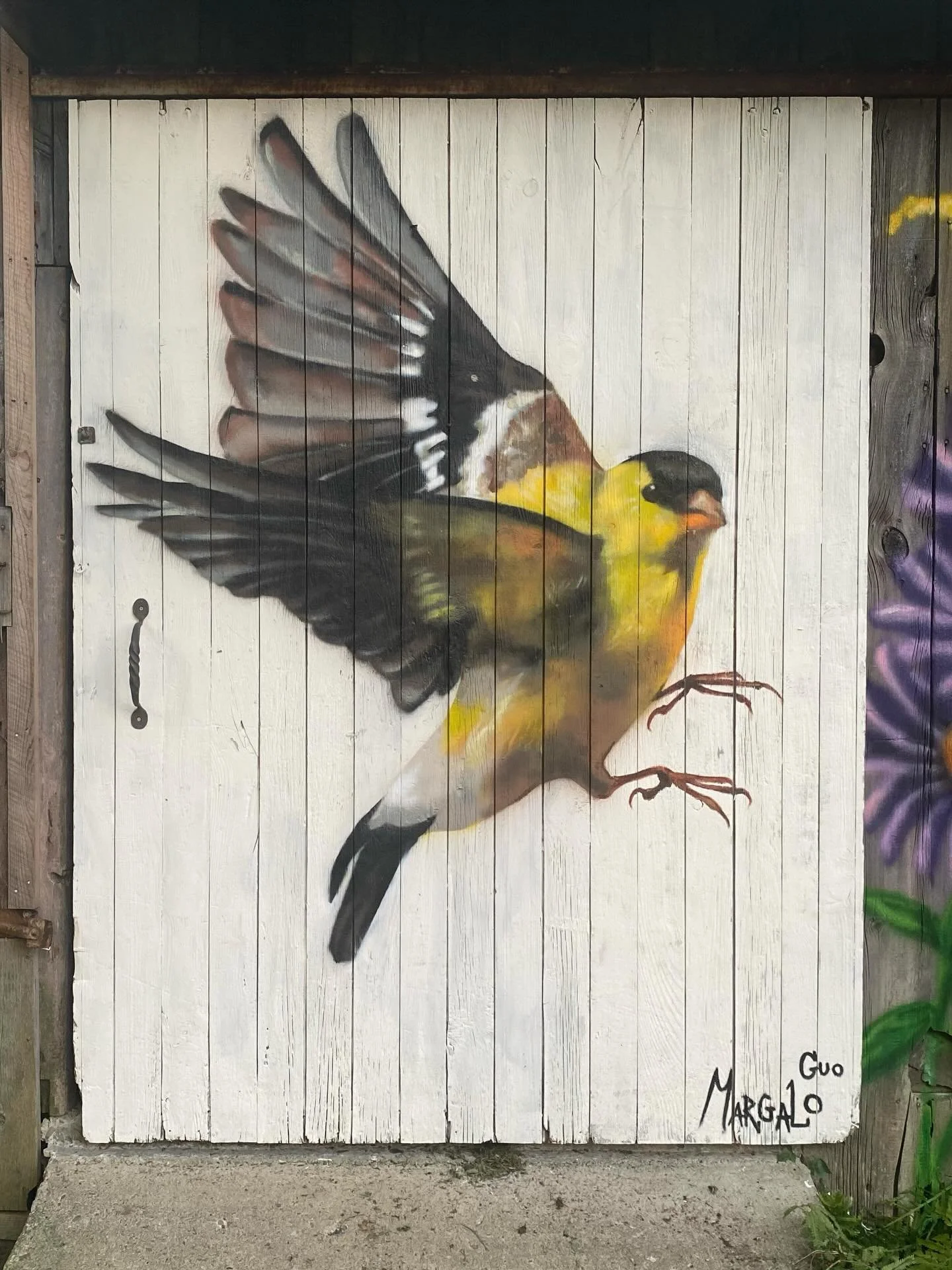 It's New York State Mural Day! We wanted to share our love of the Goldfinch &amp; Aster &amp; Goldenrod mural at ARQ painted by @margaloguo in the summer of 2024. 

It's our first exterior mural at ARQ and we have dreams of many more. For this mural 