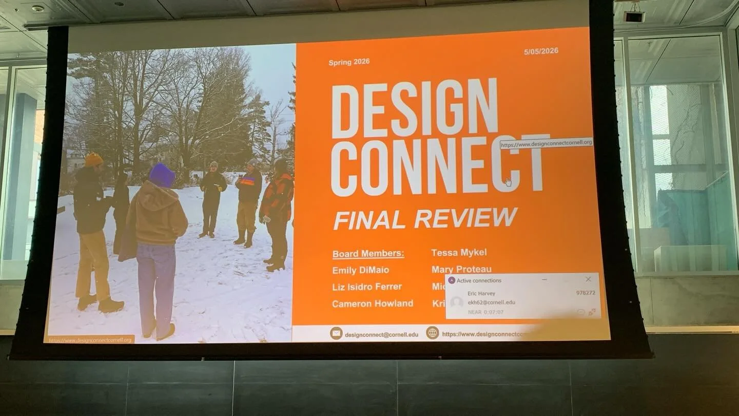 This week a few of us headed across the hills for the final presentation and findings of our semester long collaboration with @cornelldesignconnect on Cornell's campus. 🧡🧡🧡🧡

This collaboration is part of our long term planning and solution seeki
