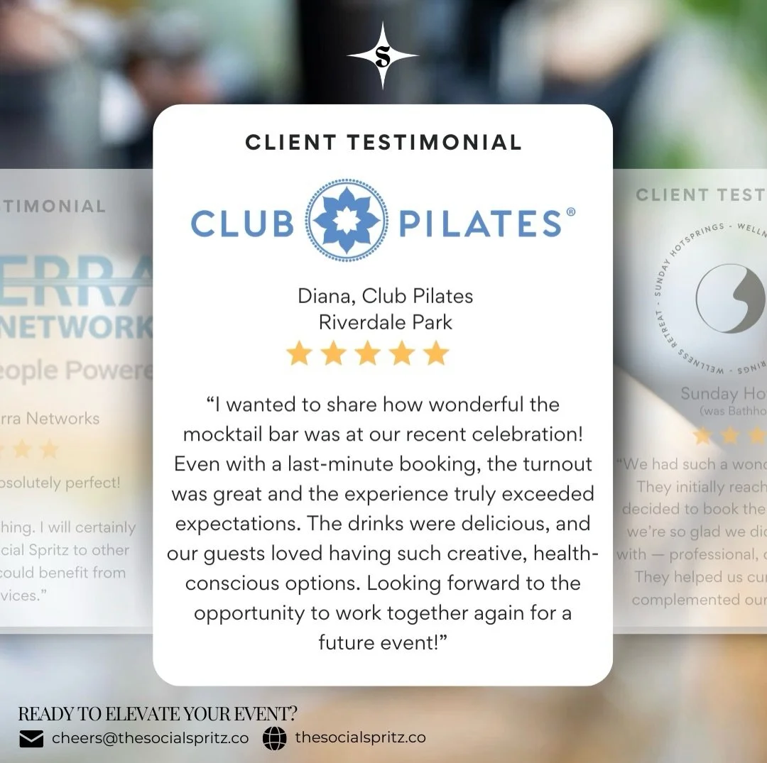 Client love like this means everything to us 🤍✨ Thank you, Diana @clubpilatesriverdalepark, for trusting us with your celebration!

&ldquo;Hi, my name is Diana, and I&rsquo;m the General Manager at Club Pilates Riverdale Park. I wanted to share how 