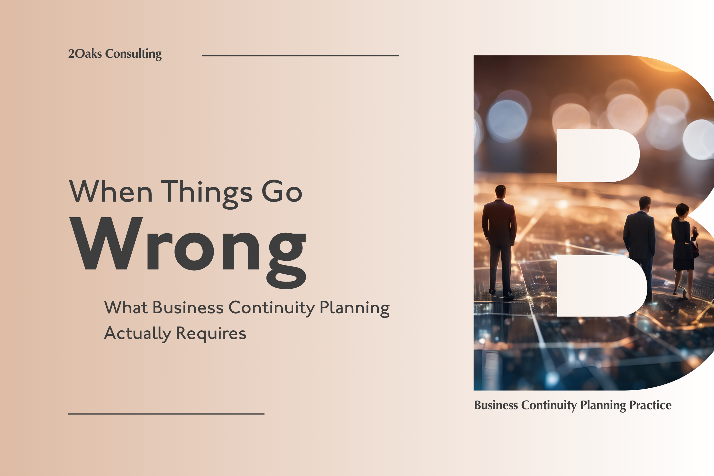 WHEN THINGS GO WRONG: WHAT BUSINESS CONTINUITY PLANNING ACTUALLY REQUIRES
