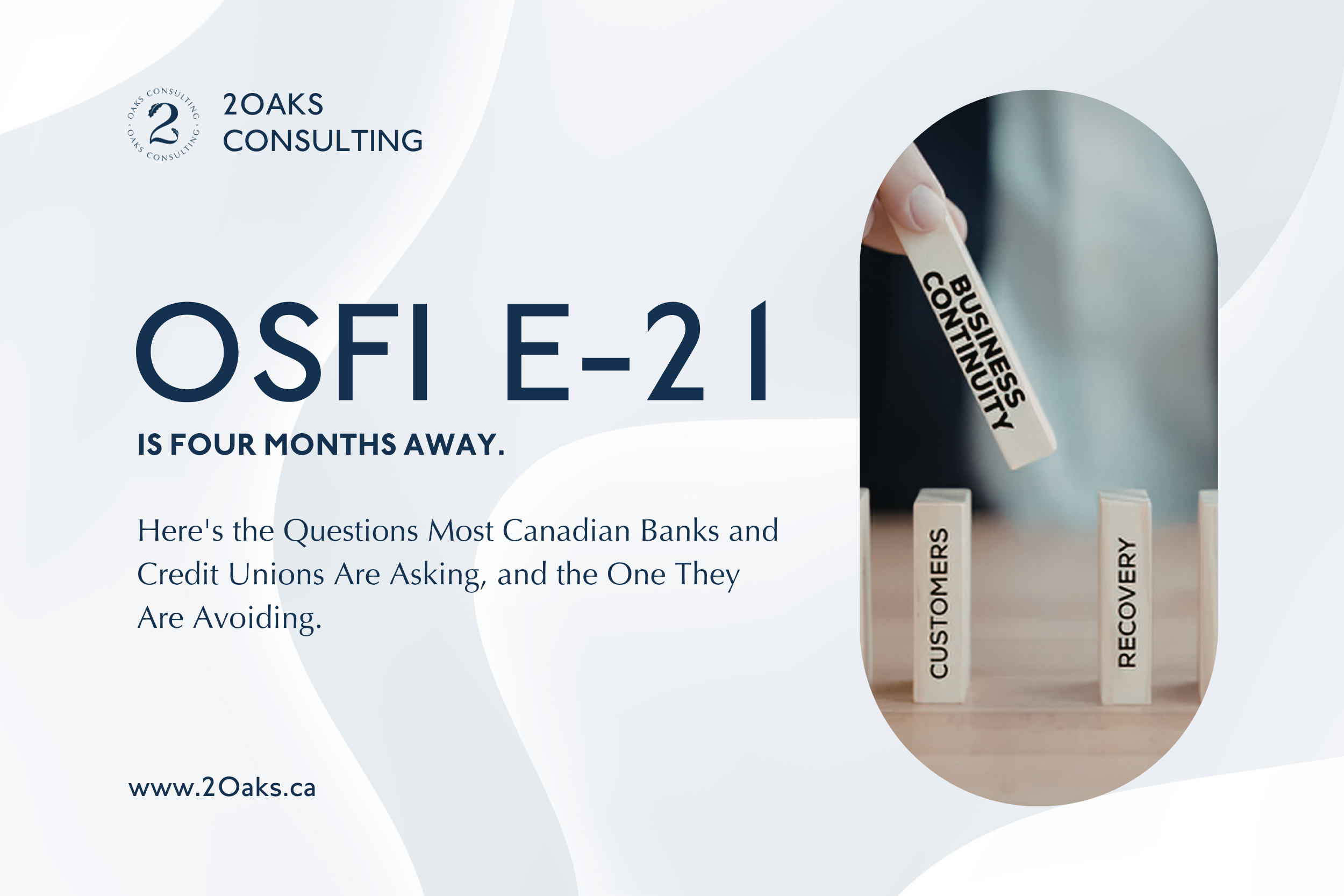 OSFI E-21 IS FOUR MONTHS AWAY. HERE’S THE QUESTIONS MOST CANADIAN BANKS AND CREDIT UNIONS ARE ASKING
