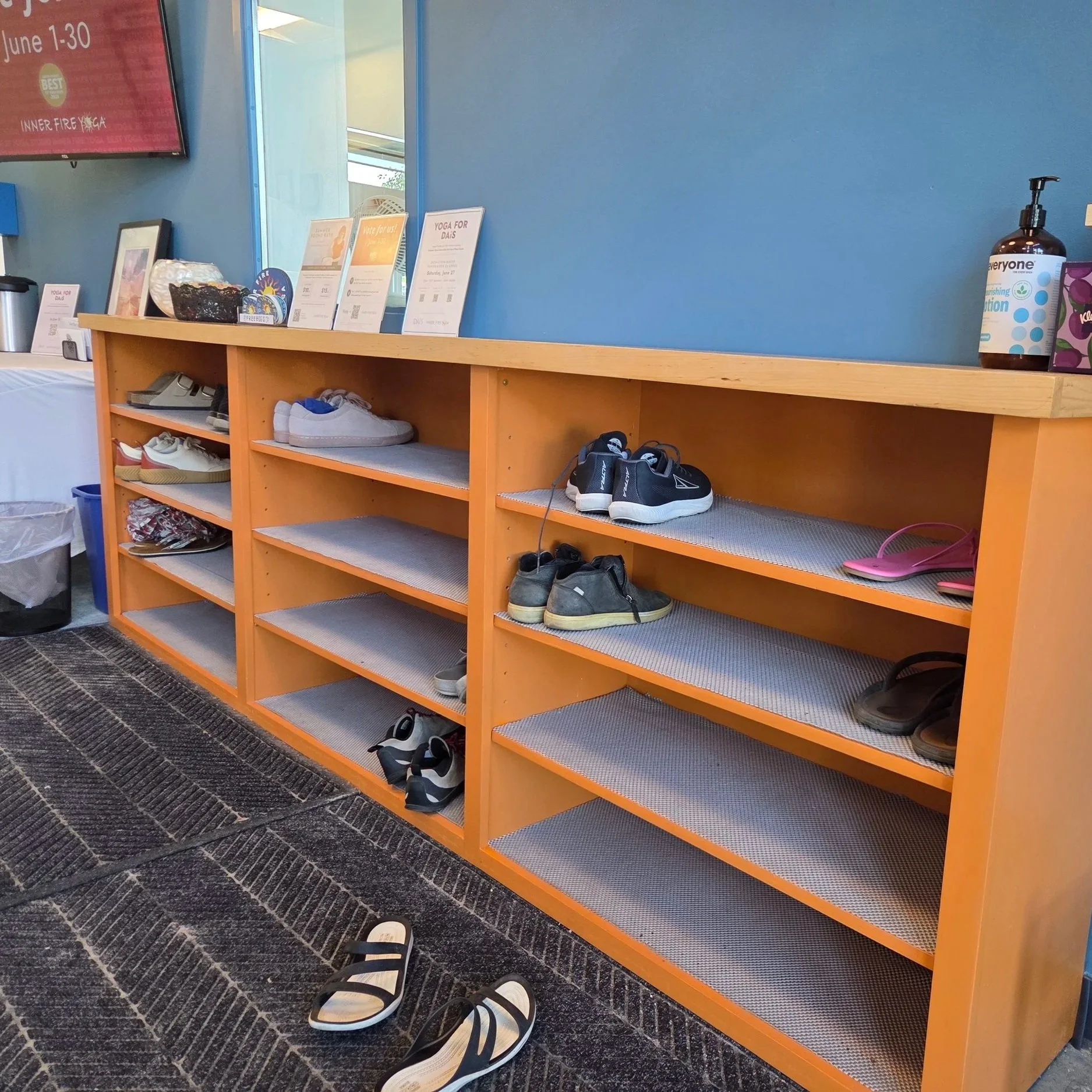 Inner Fire Yoga Shoe Rack