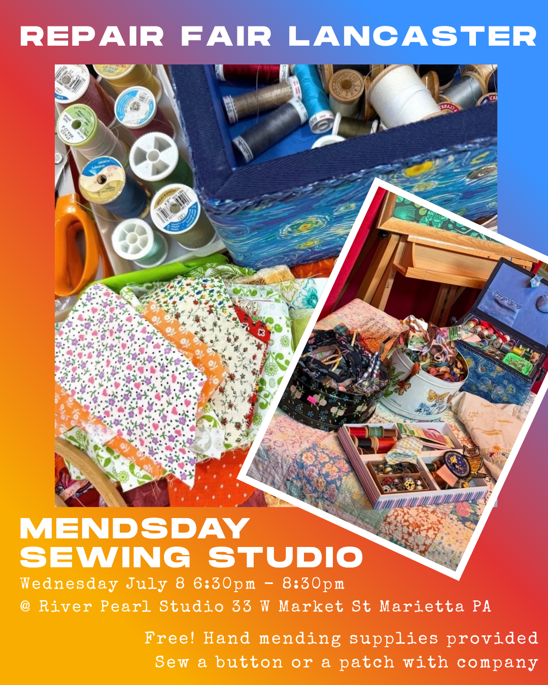 Mendsday Sewing Studio with Repair Fair Lancaster