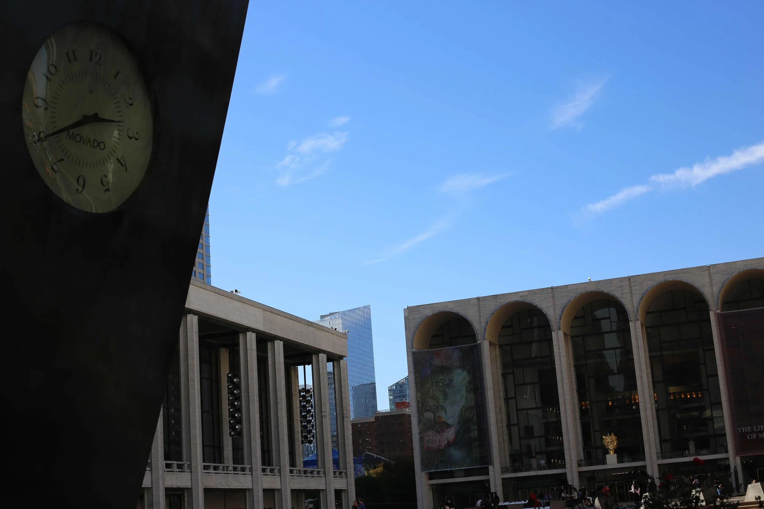 On the Clock at           Lincoln Center