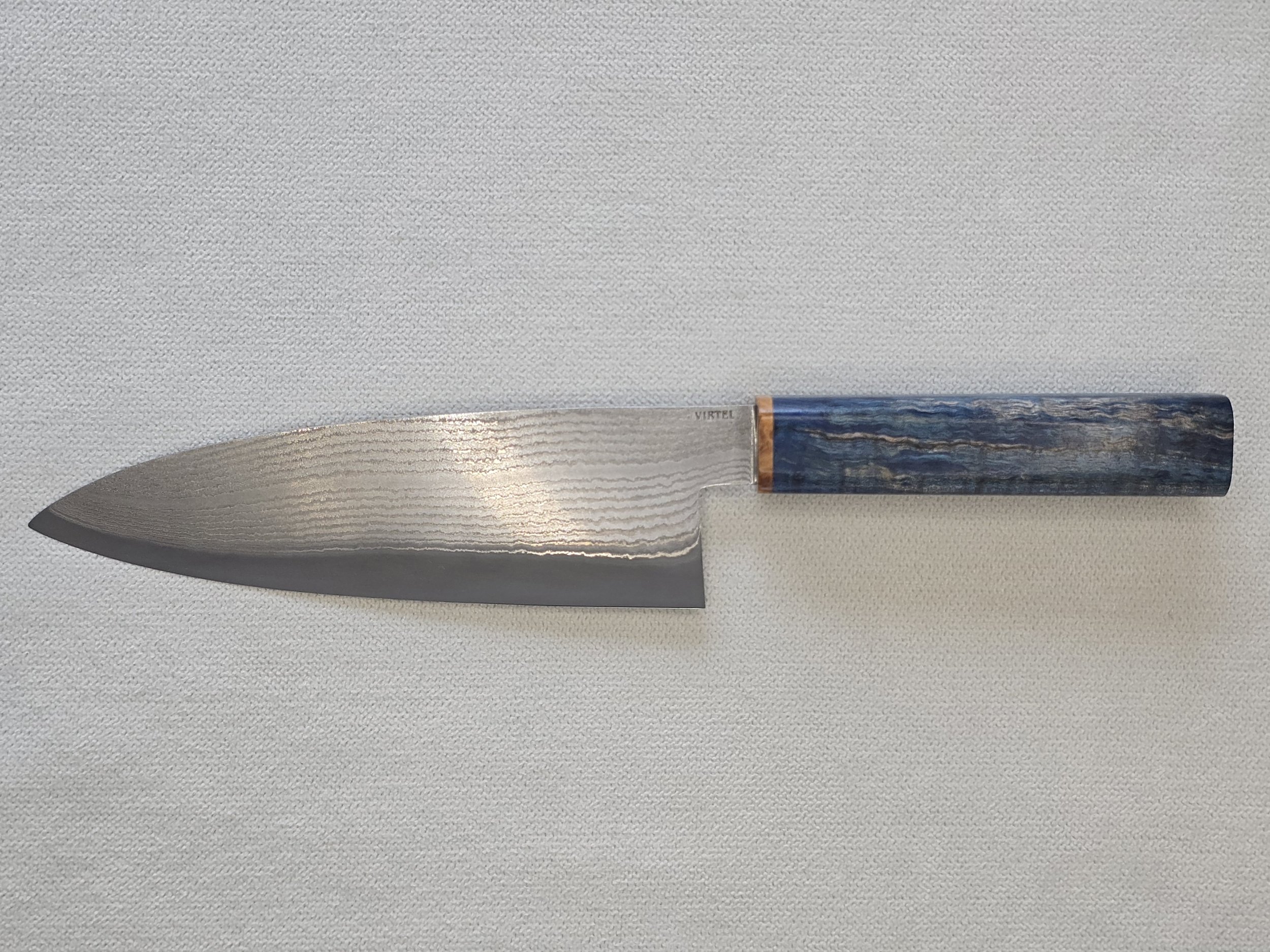 Couteau Le Deba - Érable Teinté / Damas Inox