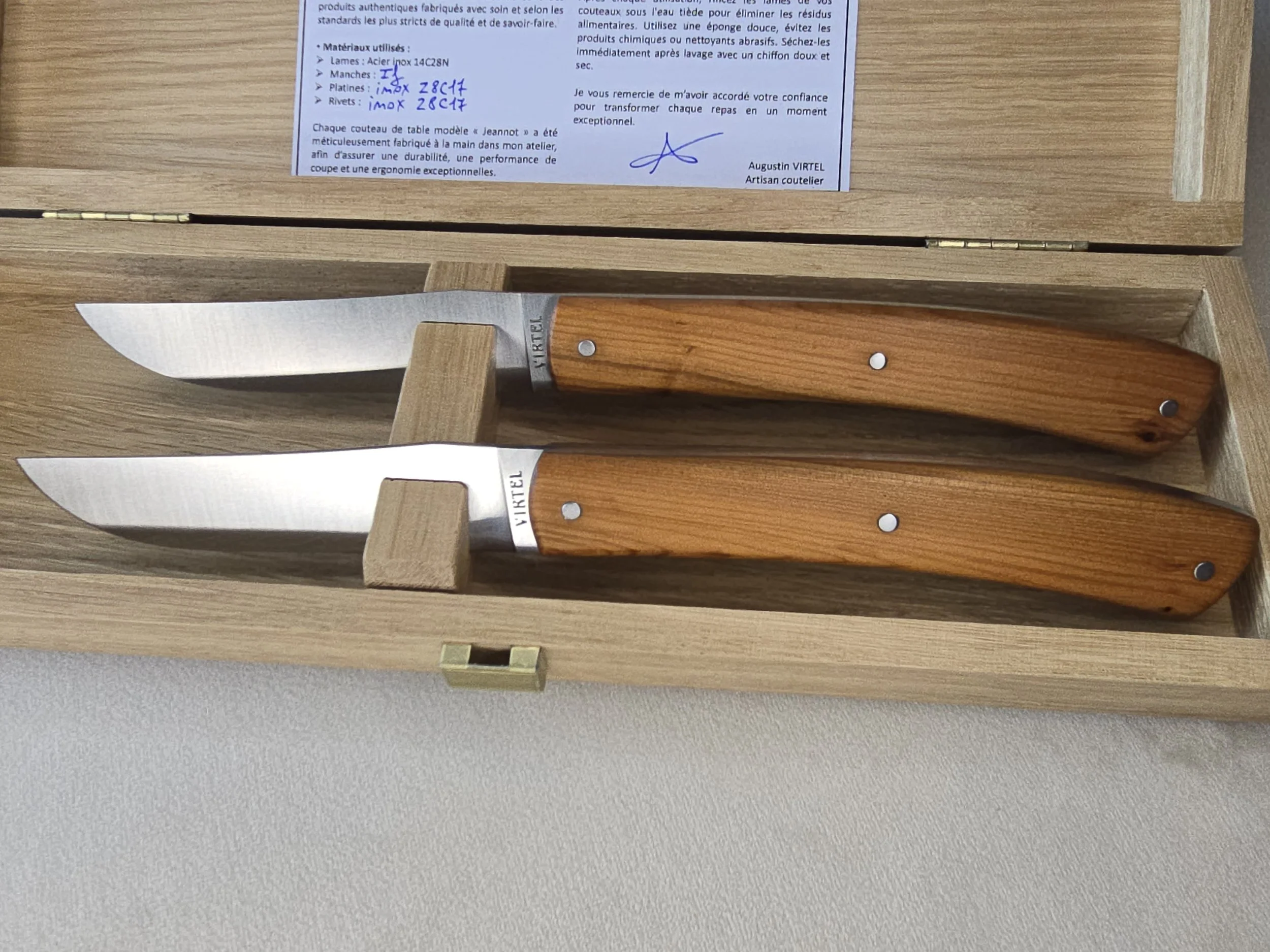 Coffret 2 couteaux de table - If / Acier Inoxydable 14C28N