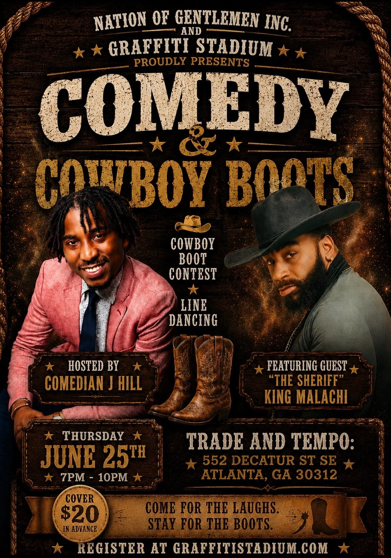 Comedy &amp; Cowboy Boots
