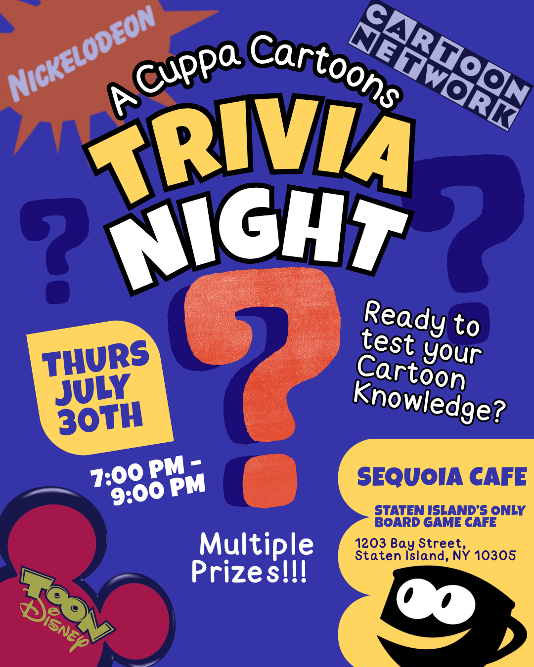 Cuppa Cartoons Triva Night