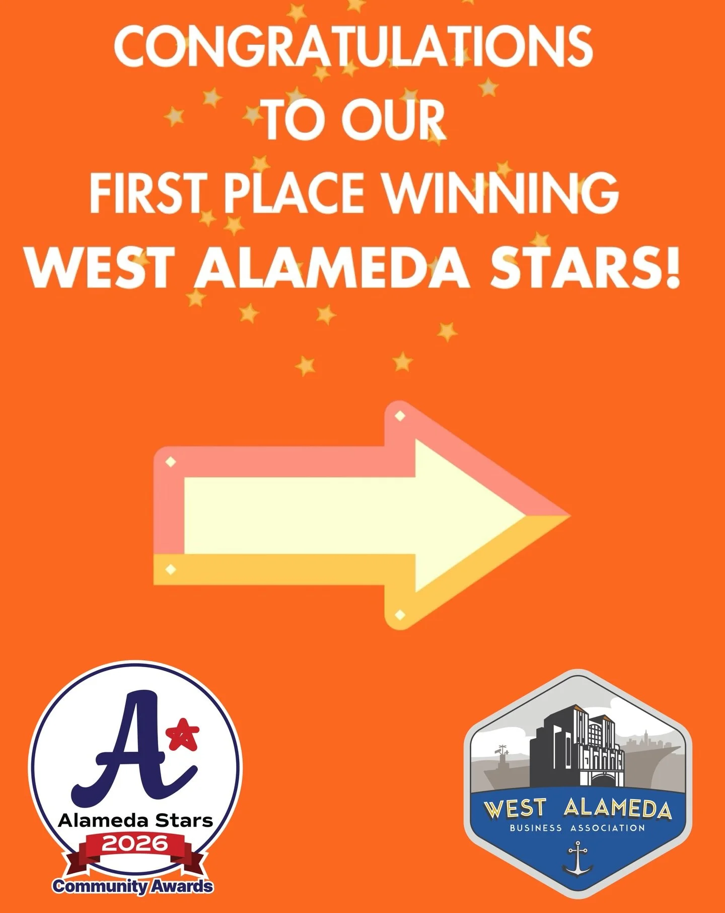 We&rsquo;re so proud of our West Alameda Business Association Members for all their First Place Awards in the Alameda Stars 2026 Community Awards. Swipe to see the winners! 🥇

Congratulations to everyone winning Gold, Silver &amp; Bronze - thank you