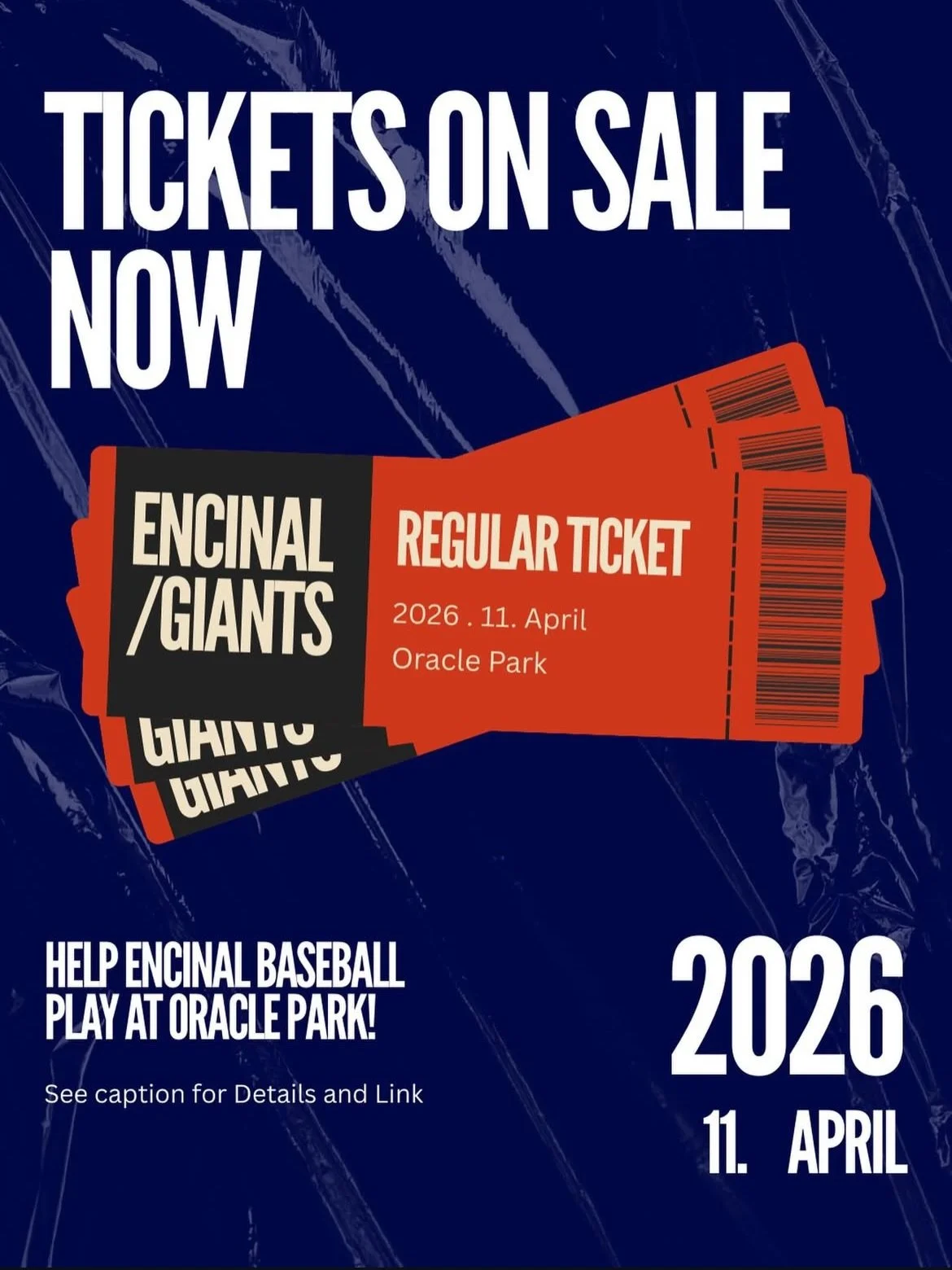 Experience the excitement of varsity baseball as the Encinal Jets take on the Tamalpais Red-Tailed Hawks in a thrilling game at the iconic Oracle Park, the home of the San Francisco Giants! 

Mark your calendars for Saturday, April 11th, and be part 
