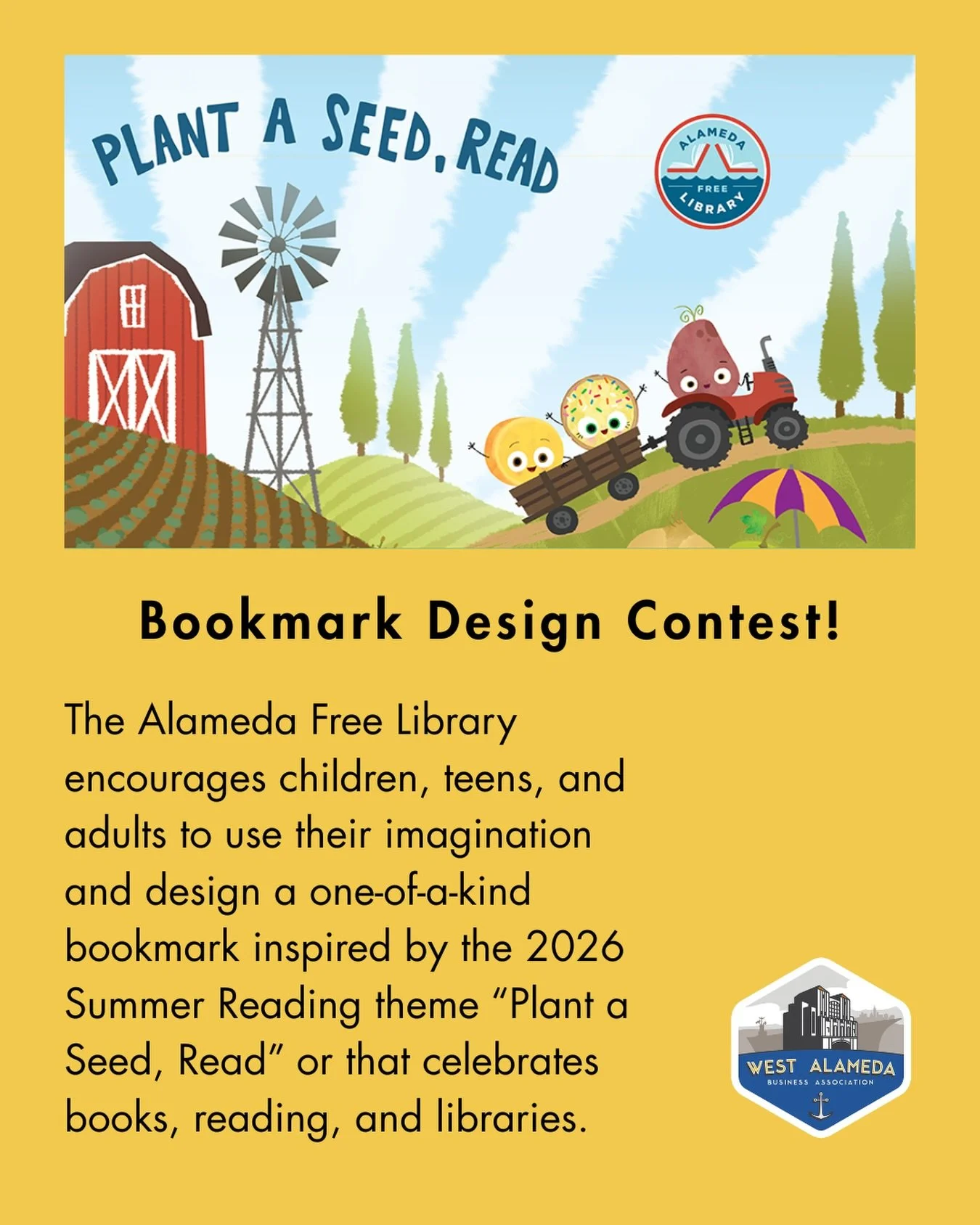 Design a one-of-a-kind bookmark inspired by the 2026 Summer Reading theme &ldquo;Plant a Seed, Read&rdquo; or that celebrates books, reading, and libraries. 

All submitted designs will be entered into the Bookmark Design Contest and winners&rsquo; b
