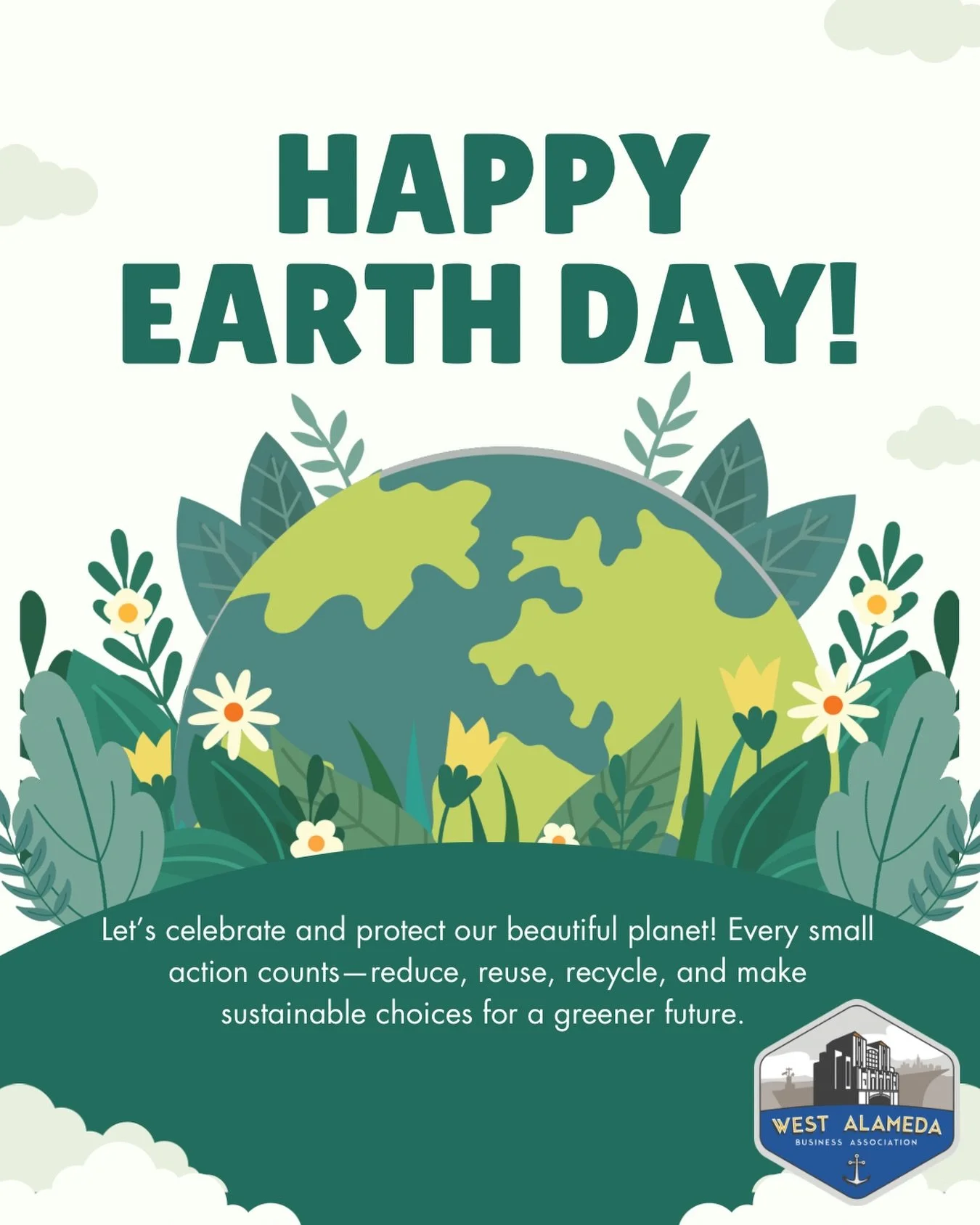 🌎❤️ Happy Earth Day from the West Alameda Business Association!

Small actions add up to big change. Here are a few ways to shop &amp; live more sustainably in our neighborhood:

Bring a reusable bag to your favorite local shop

Skip the single-use 