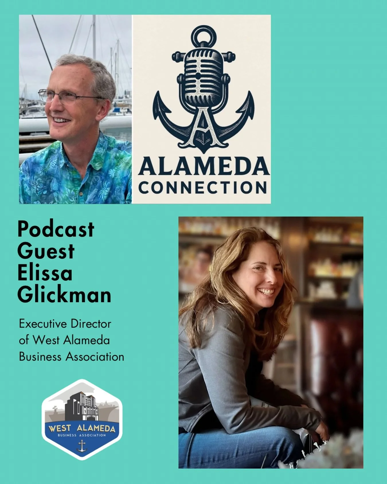 Click on the link in our bio @westalamedabusiness to listen to the latest episode of the Alameda Connection Podcast with guest Elissa Glickman - the Executive Director of The West Alameda Business Association!

Host Scott Piehler talks with Elissa ab