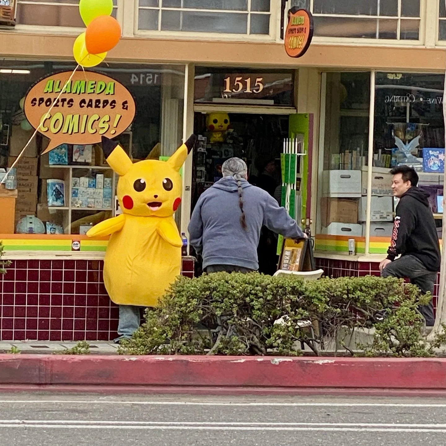 Free Comic Book Day at Alameda Sports Cards &amp; Comics and Pikachu is here too! 

1515 Webster Street, Alameda, CA.