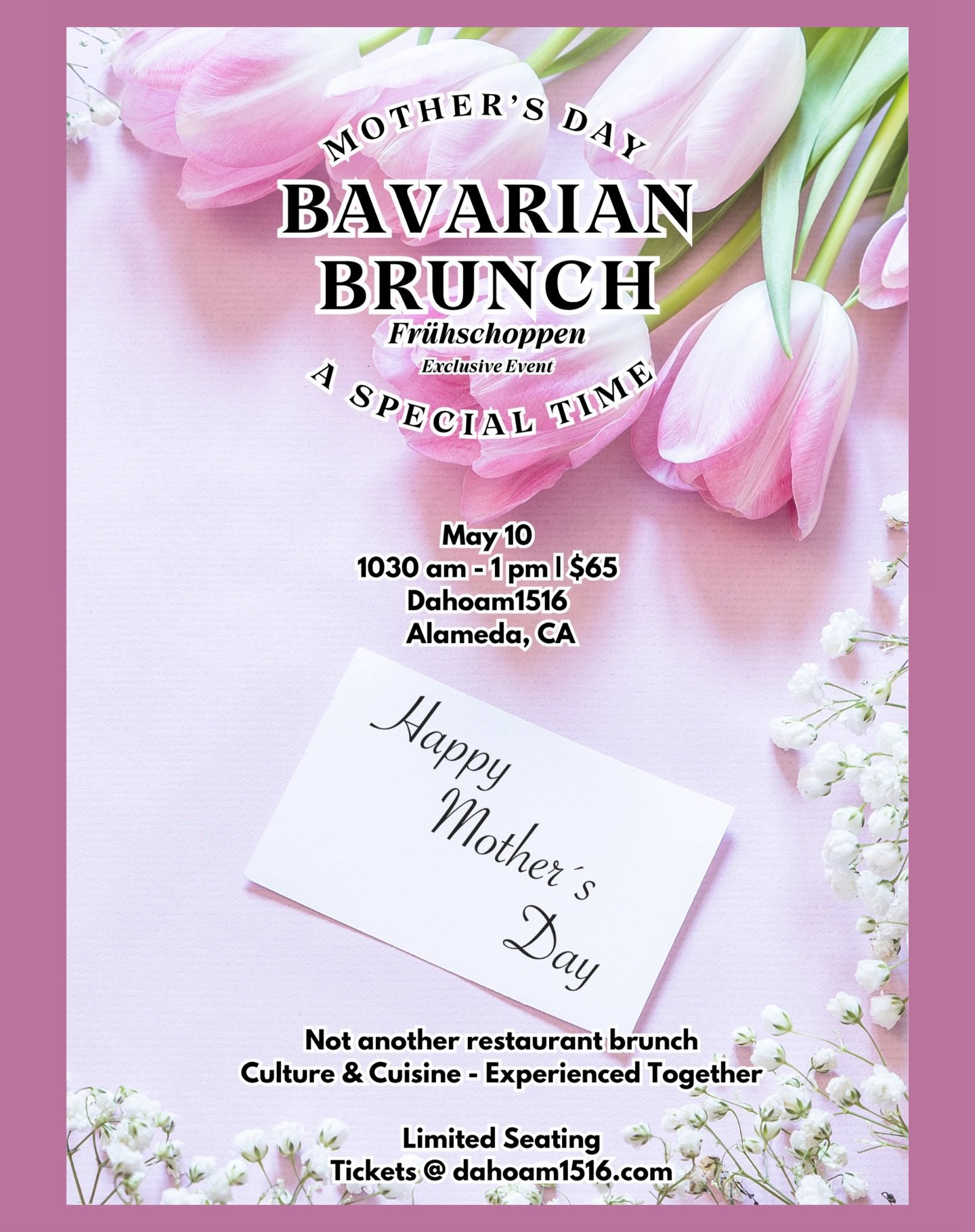 Looking for something a little different to celebrate Mother&rsquo;s Day this year? 

How about&hellip;

A Mother&rsquo;s Day Bavarian Brunch at @dahoam1516 ! 

Mother&rsquo;s Day Bavarian Brunch at Dahoam1516 is a traditional Fr&uuml;hschoppen-style