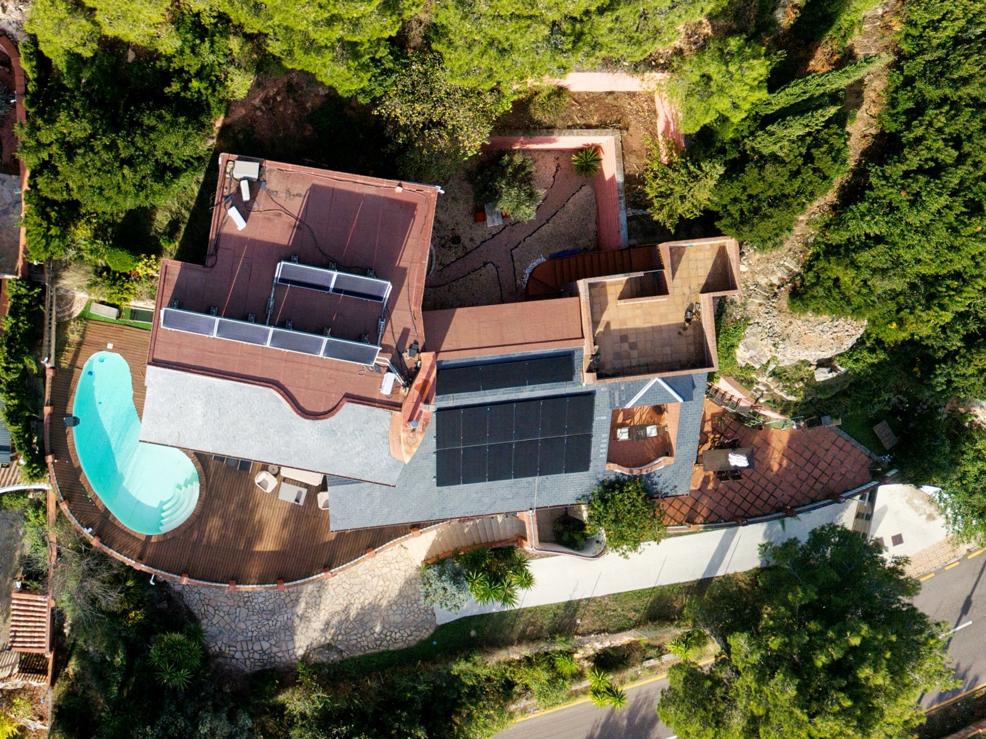 vista de dron foto casa barcelona