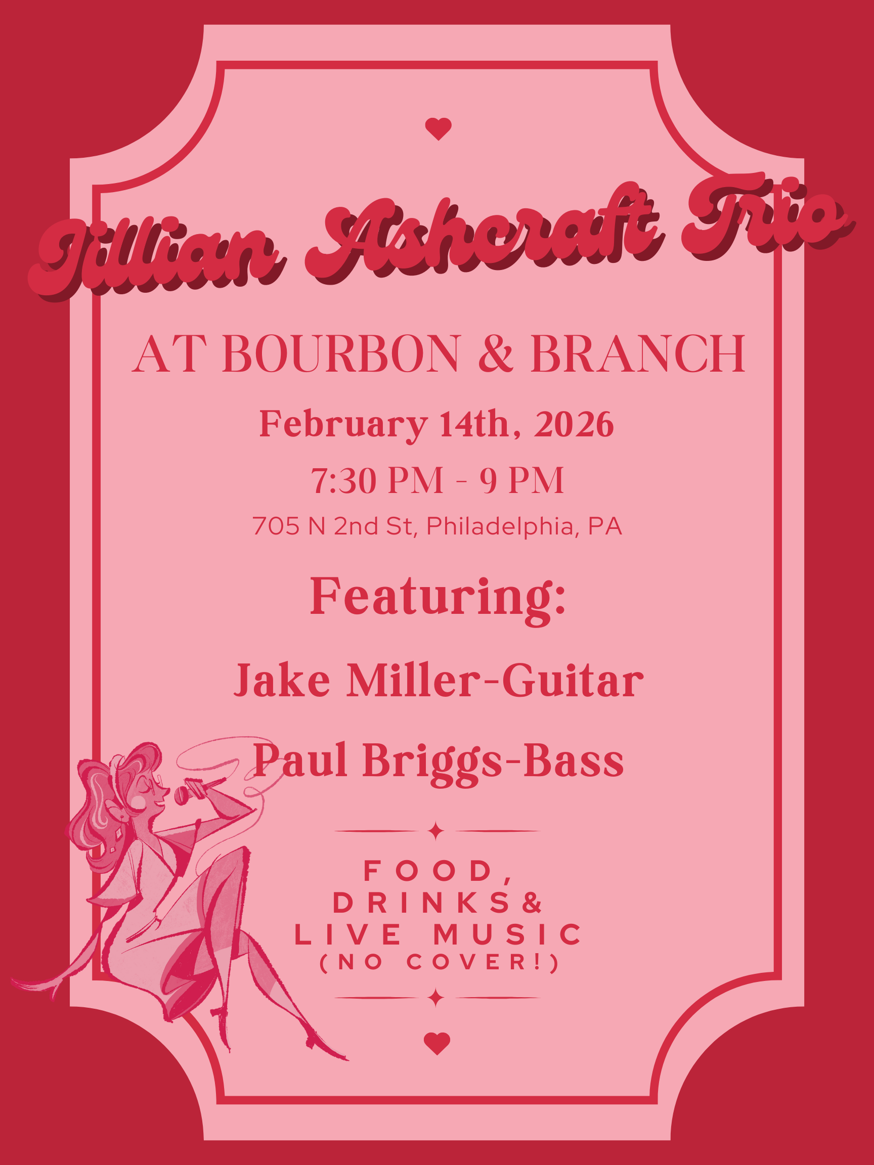 Valentine's Day at Bourbon & Branch with the Jillian Ashcraft Trio