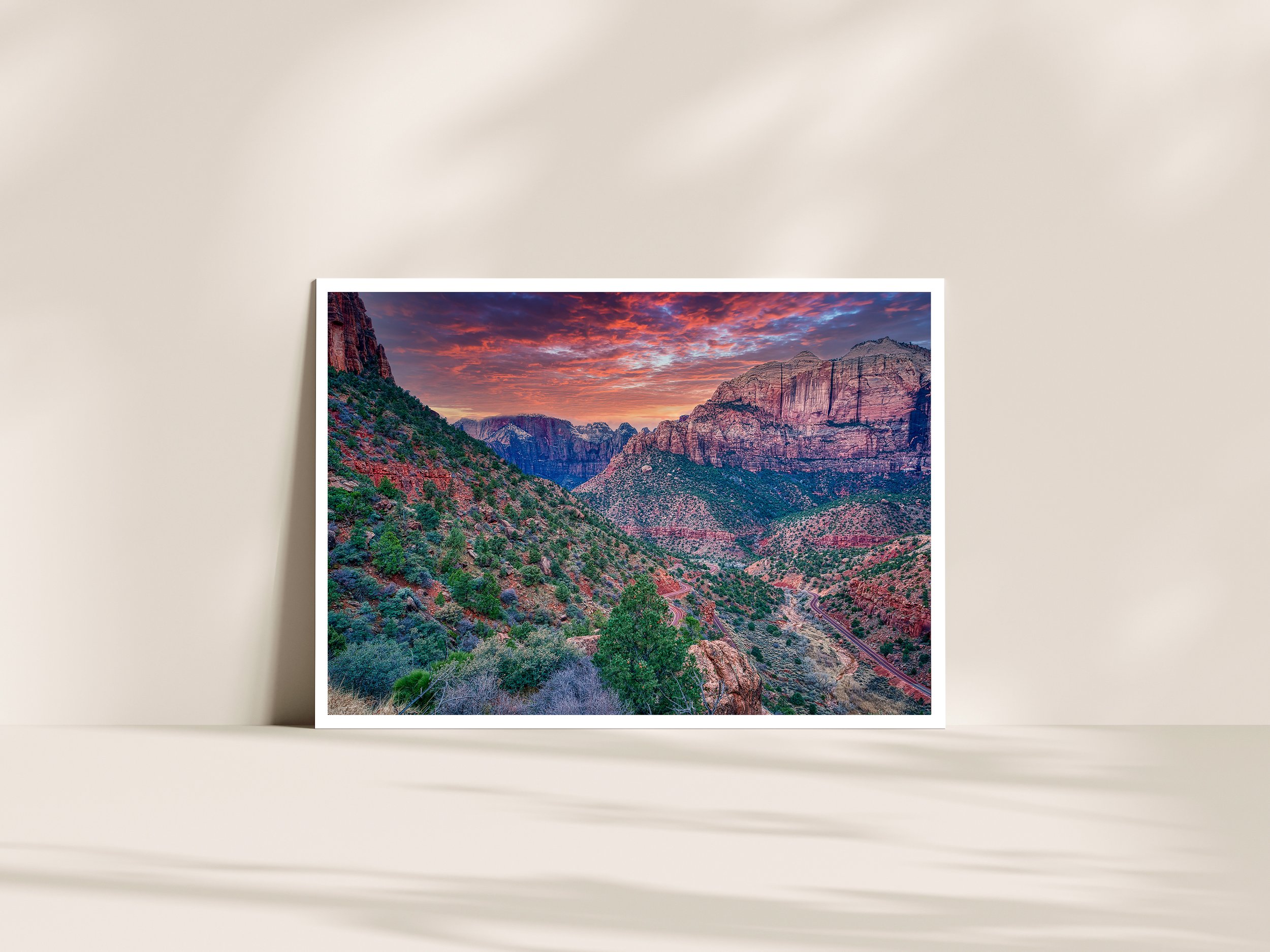 Zion sunset 2 Notecard.jpg