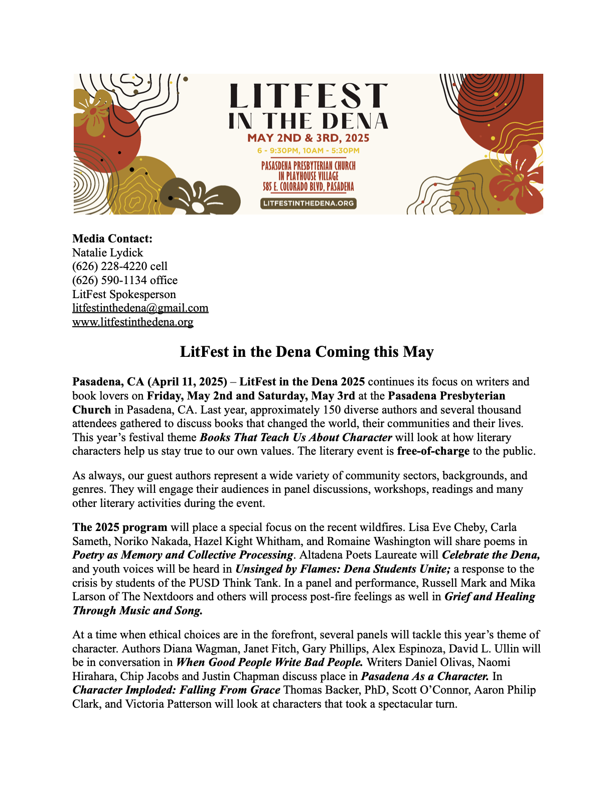 LitFest 2025 Press Release