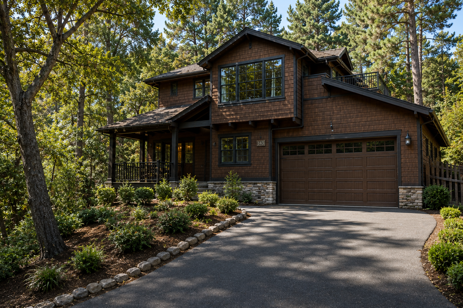 Property after wildfire prevention cleanup