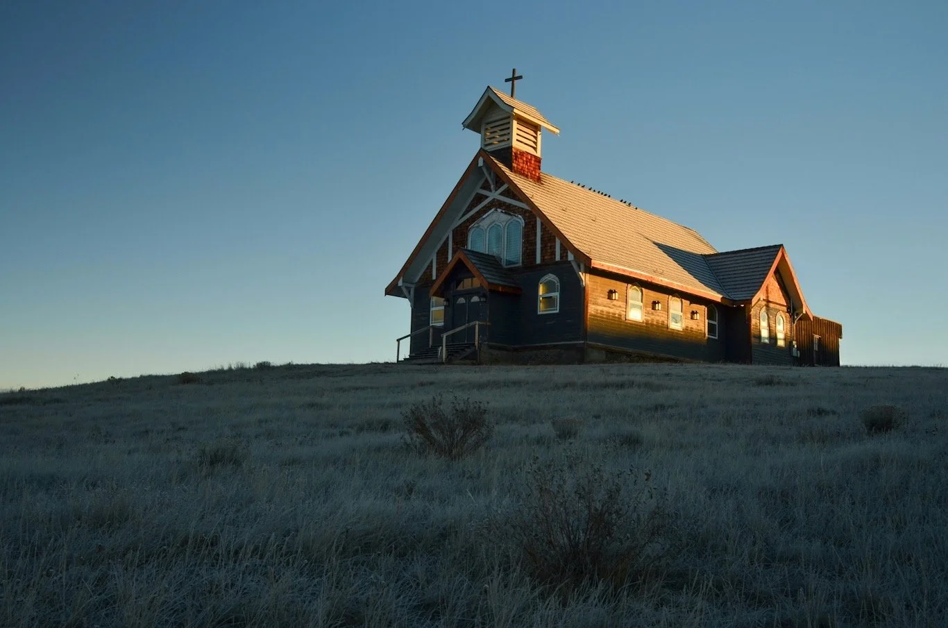 "Ringling Church" ~ Sunrise over Ringling Church EST. 1914 (Ringling, Montana)