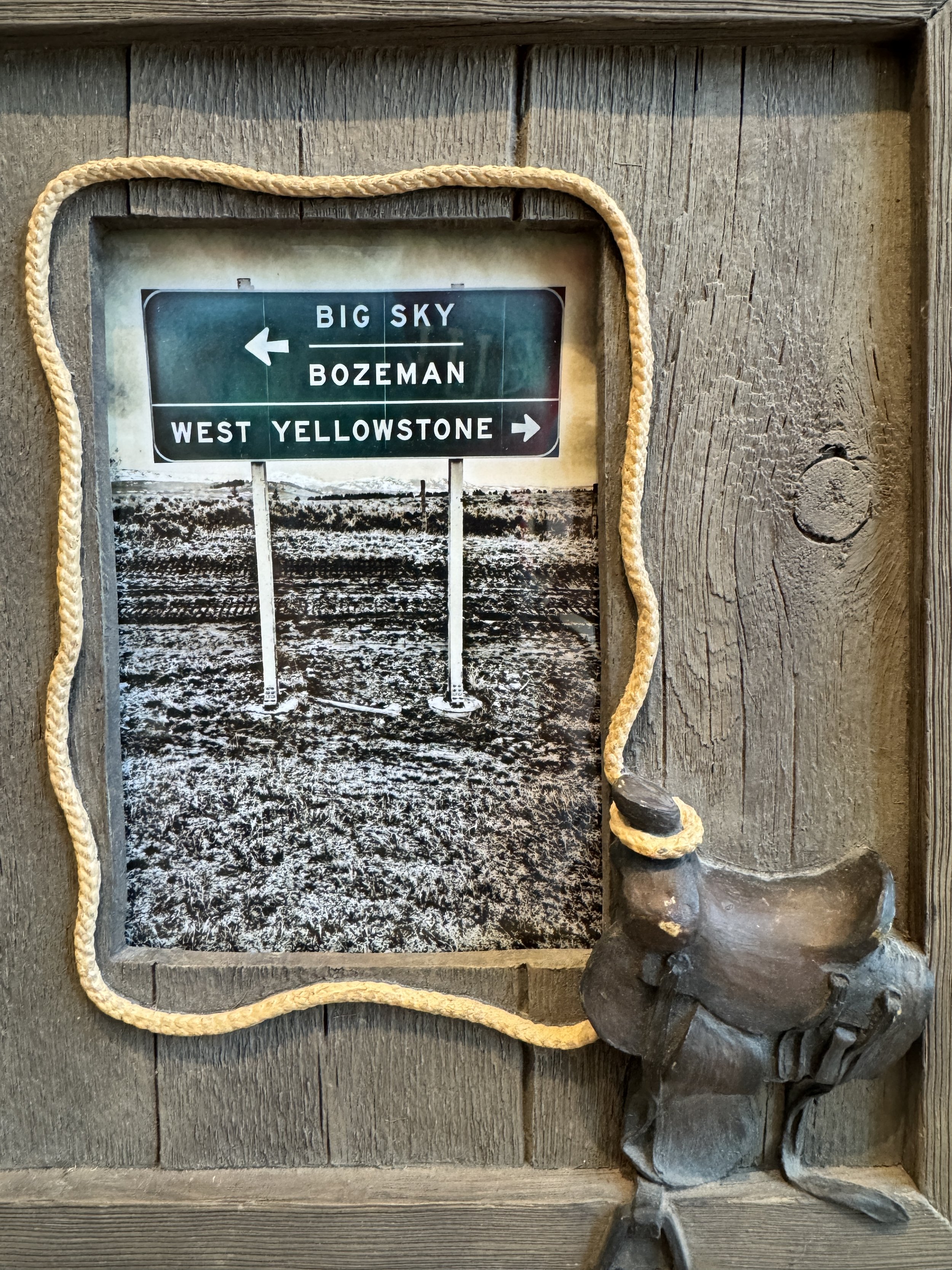 "Which Way" ~ "5x7" Rustic Western Designed Frame ~ West Yellowstone, Montana