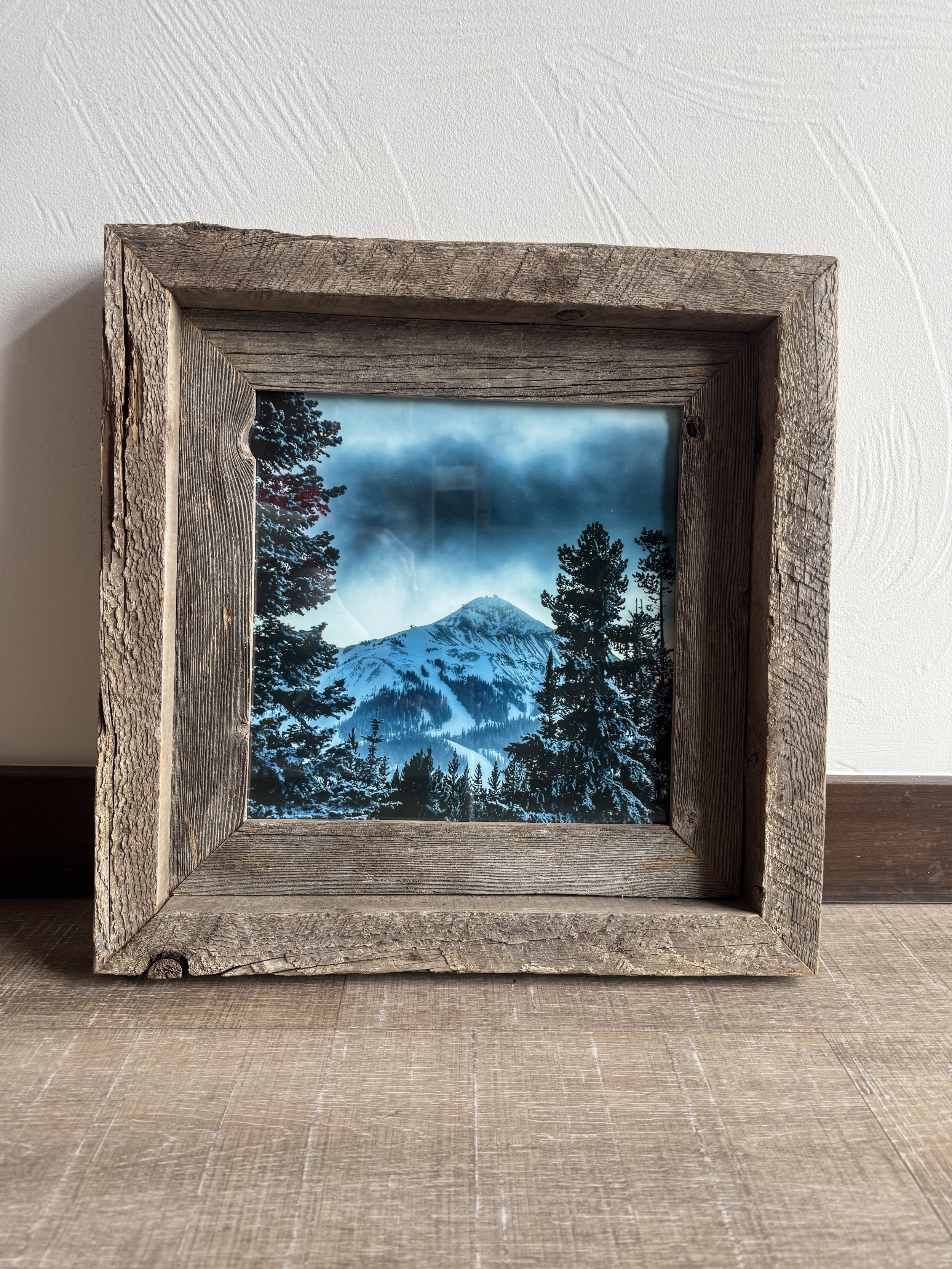 "Moody Mistress" 12x12 Repurposed Barn Wood Frame ~ Big Sky, Montana