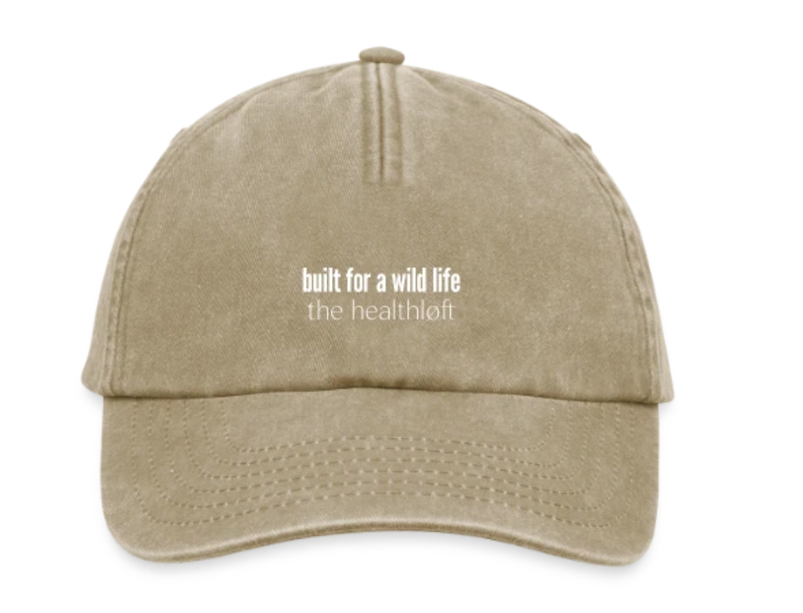 Relaxed Vintage Cap beige 'built for a wild life'