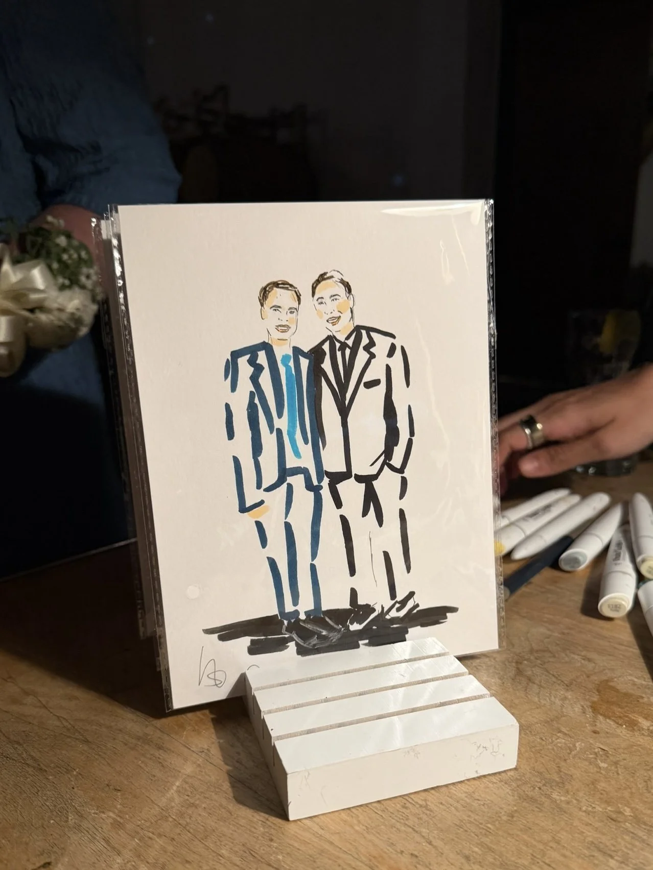 Live Illustration Portrait of Couples on Display 