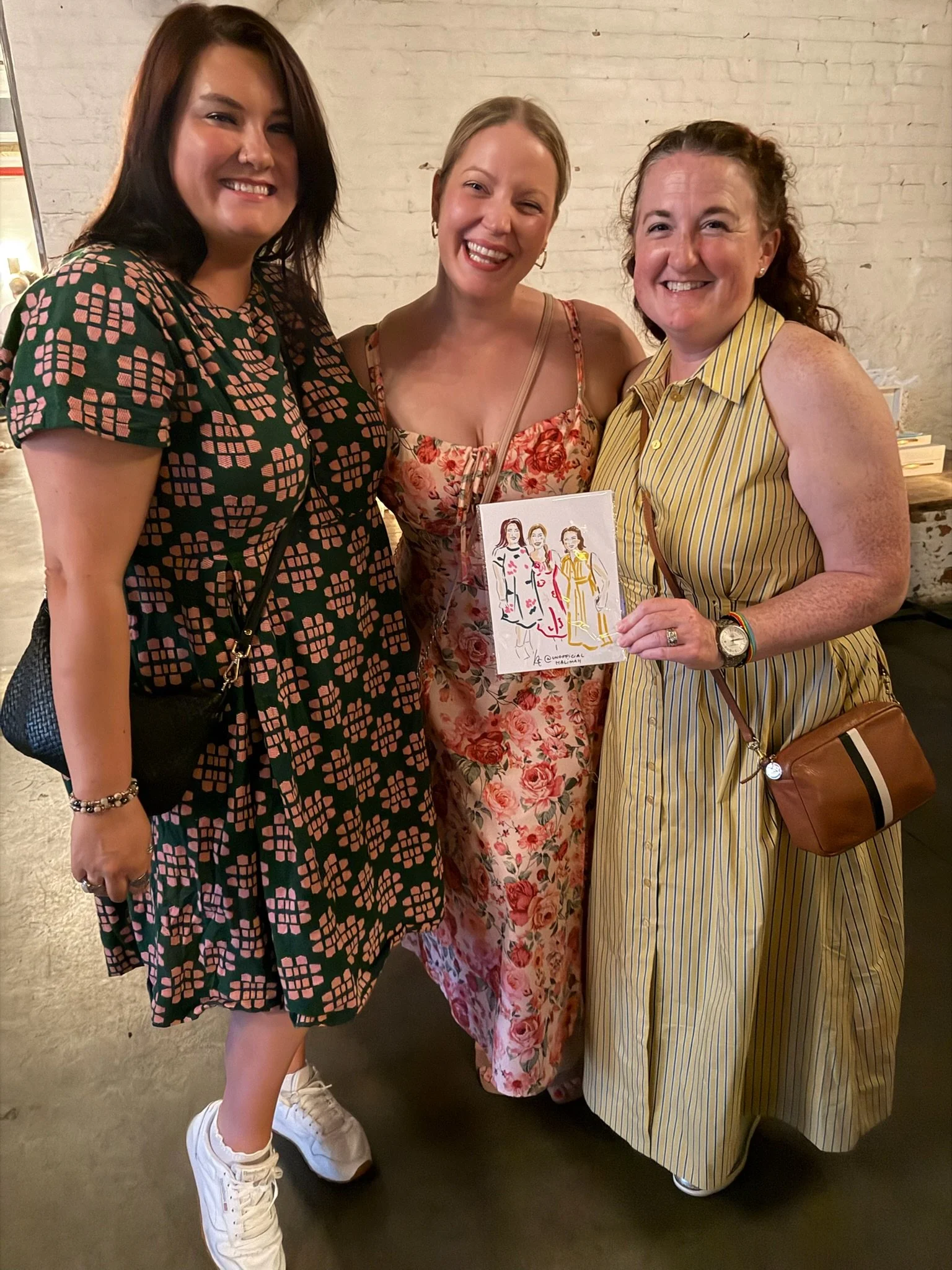 Wedding Guests Holding Their Custom Illustrations