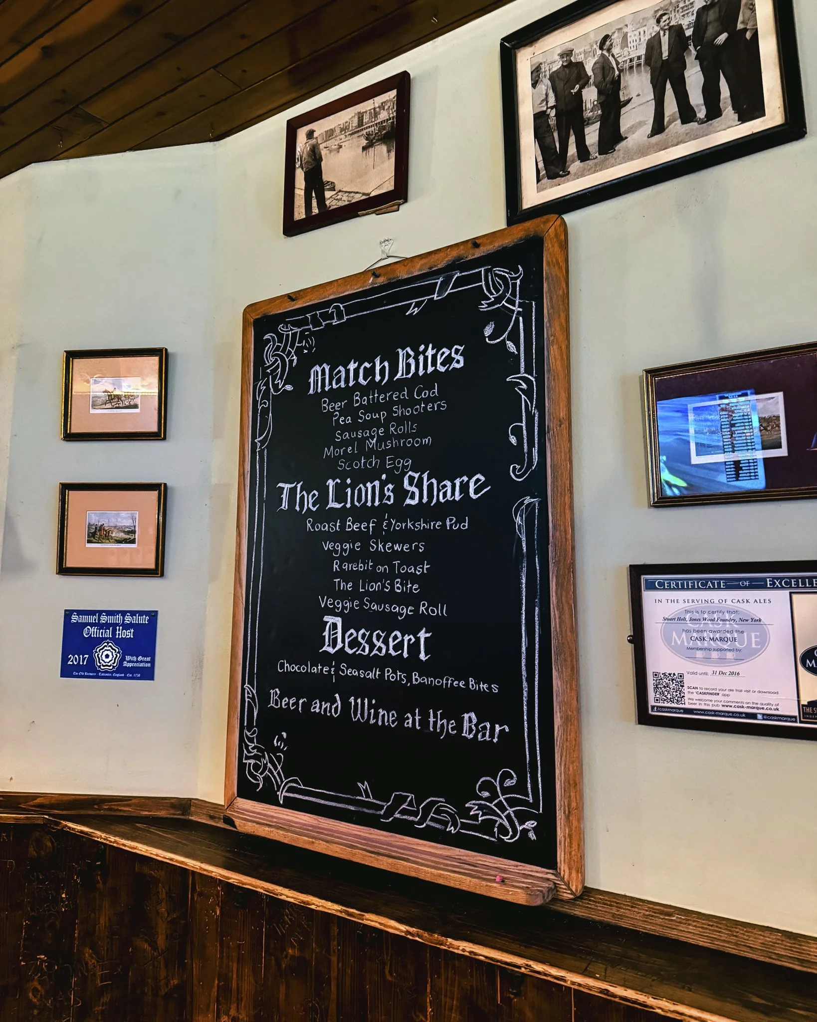 Custom chalkboard menu and match-day artwork for Nike’s A Proper Sunday Roast event