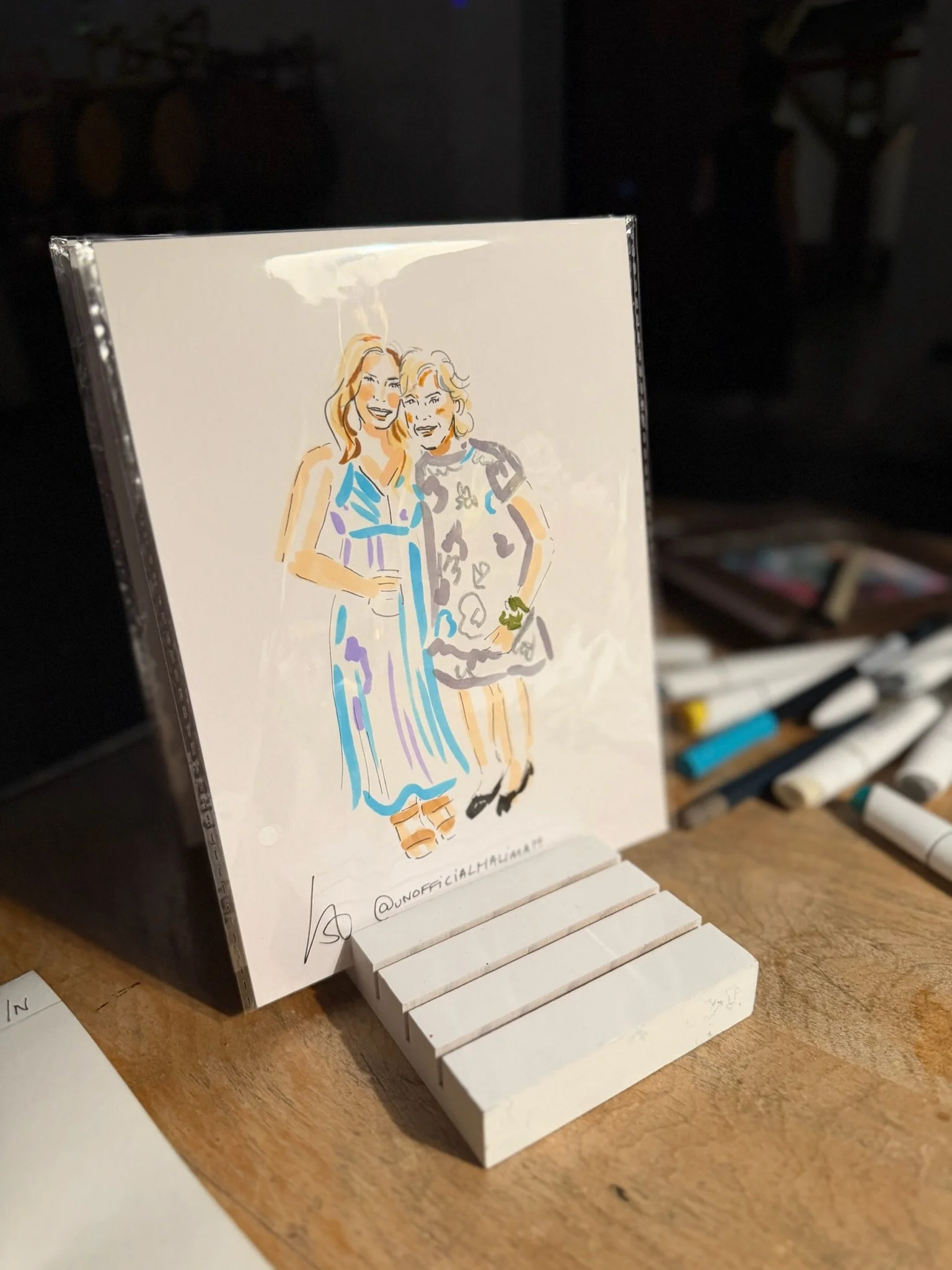 Mother Daughter Wedding Guest Illustration