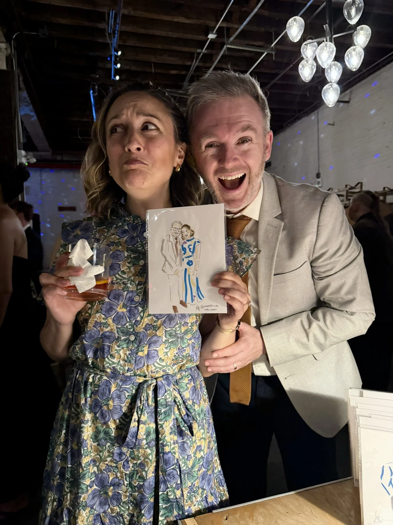 Guest Reaction to their Live Illustration Portraits