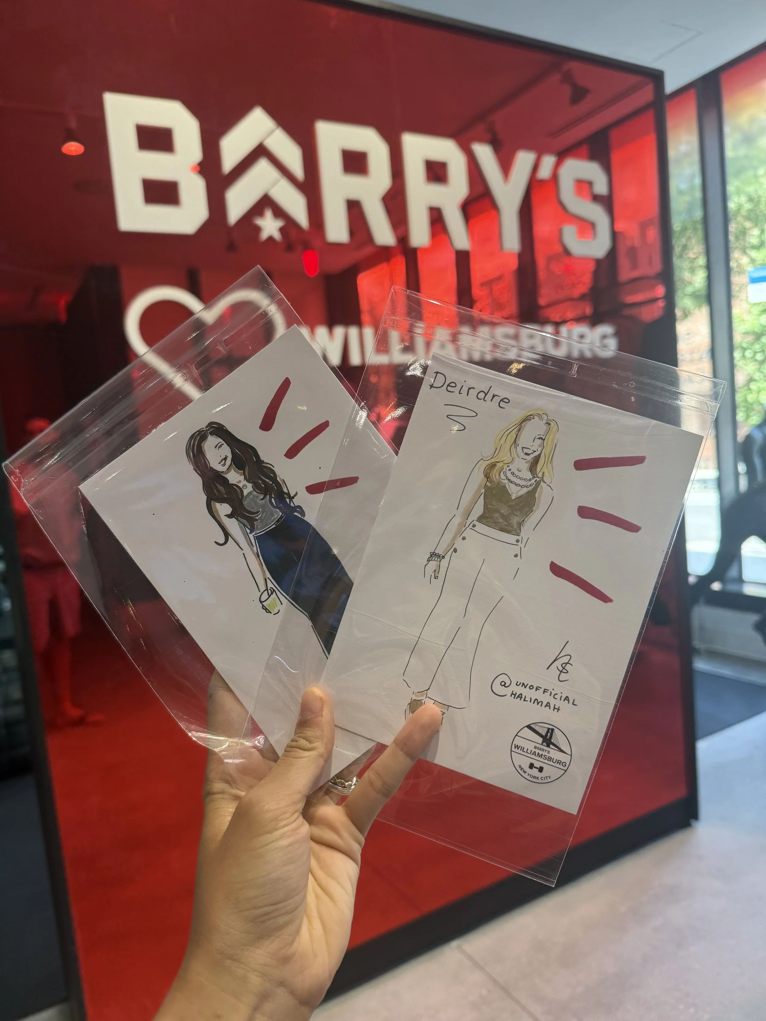 Custom Barry’s branded live illustration created for an NYC event