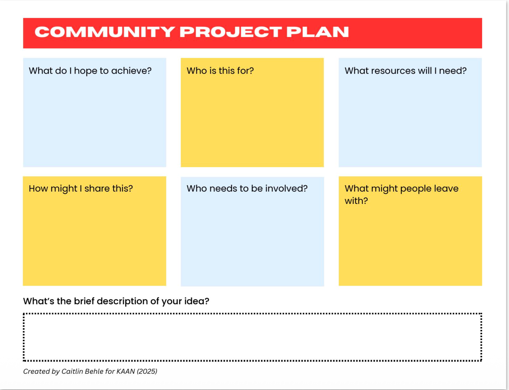 Organizing a Community Project