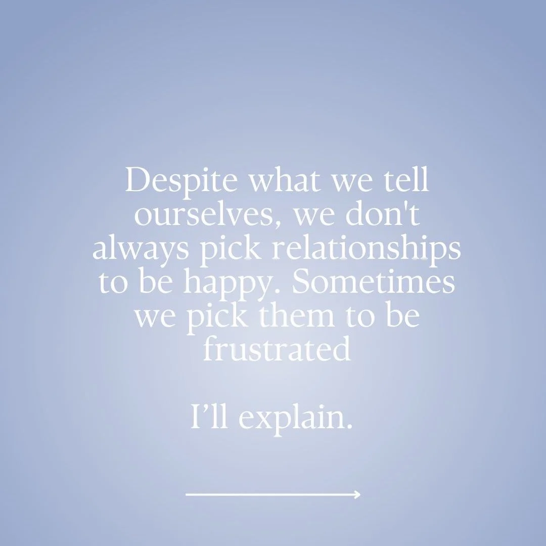 Accepting that relationships will evoke frustrations is an important part of being great at relationships. We have to understand that there is so much playing out beneath the surface that escapes our conscious mind. Knowing this can allow us to give 
