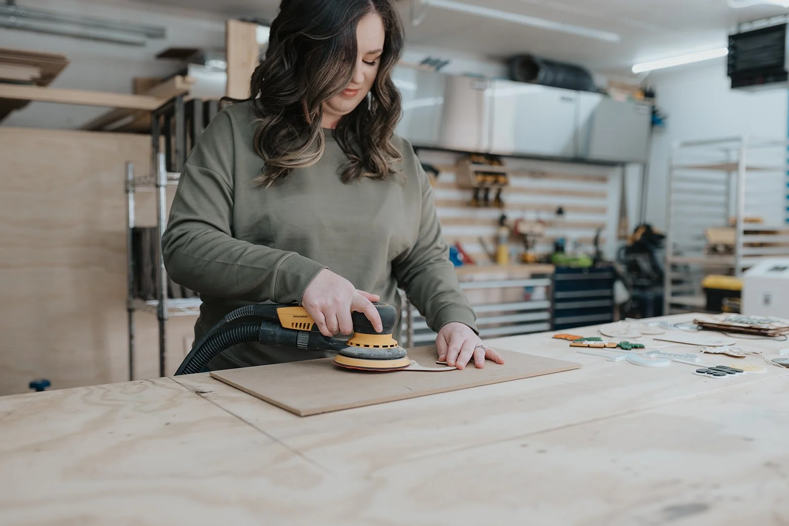 alysha saying a piece of wood