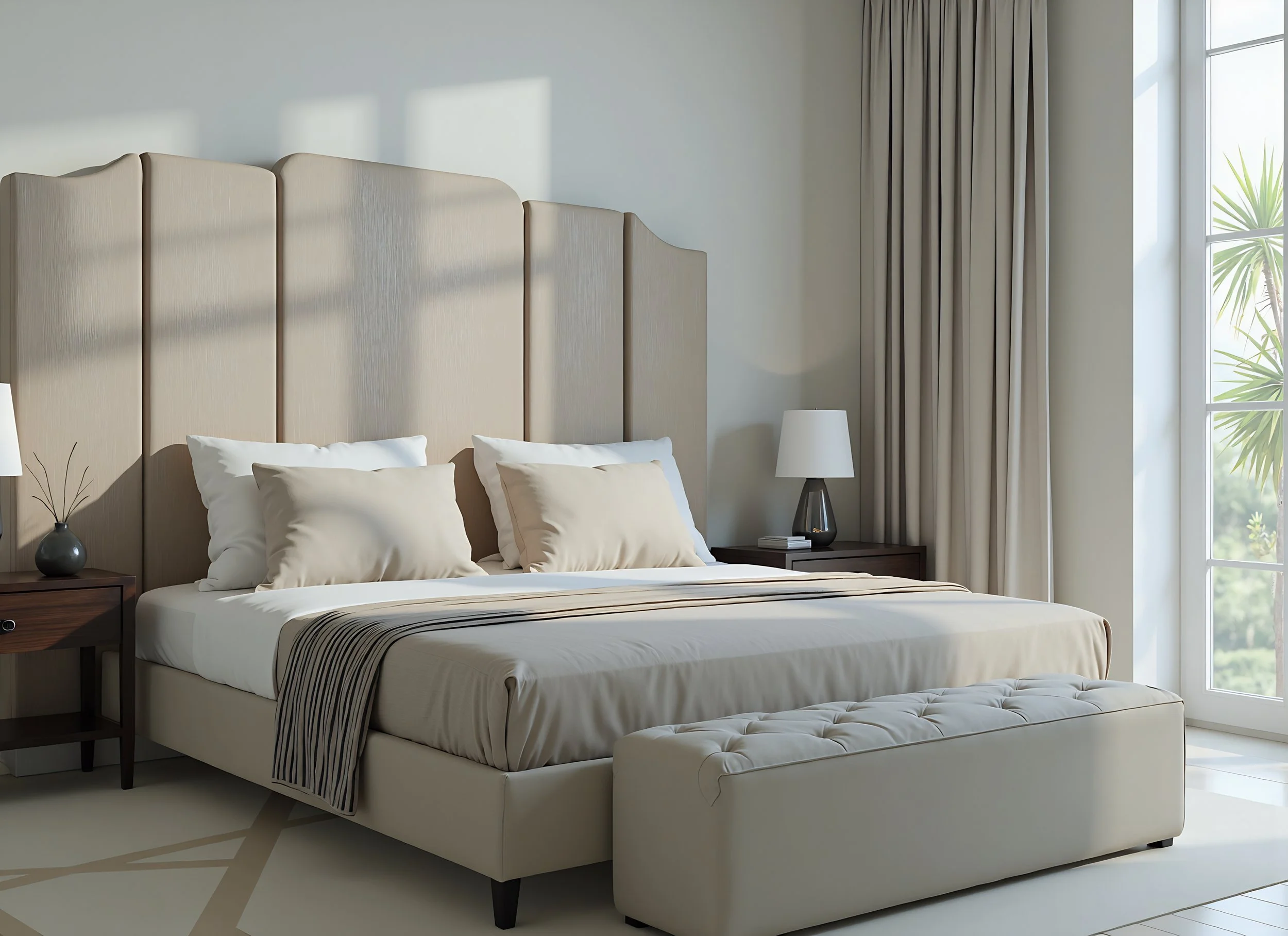 Timeless bedroom in Cobham project 