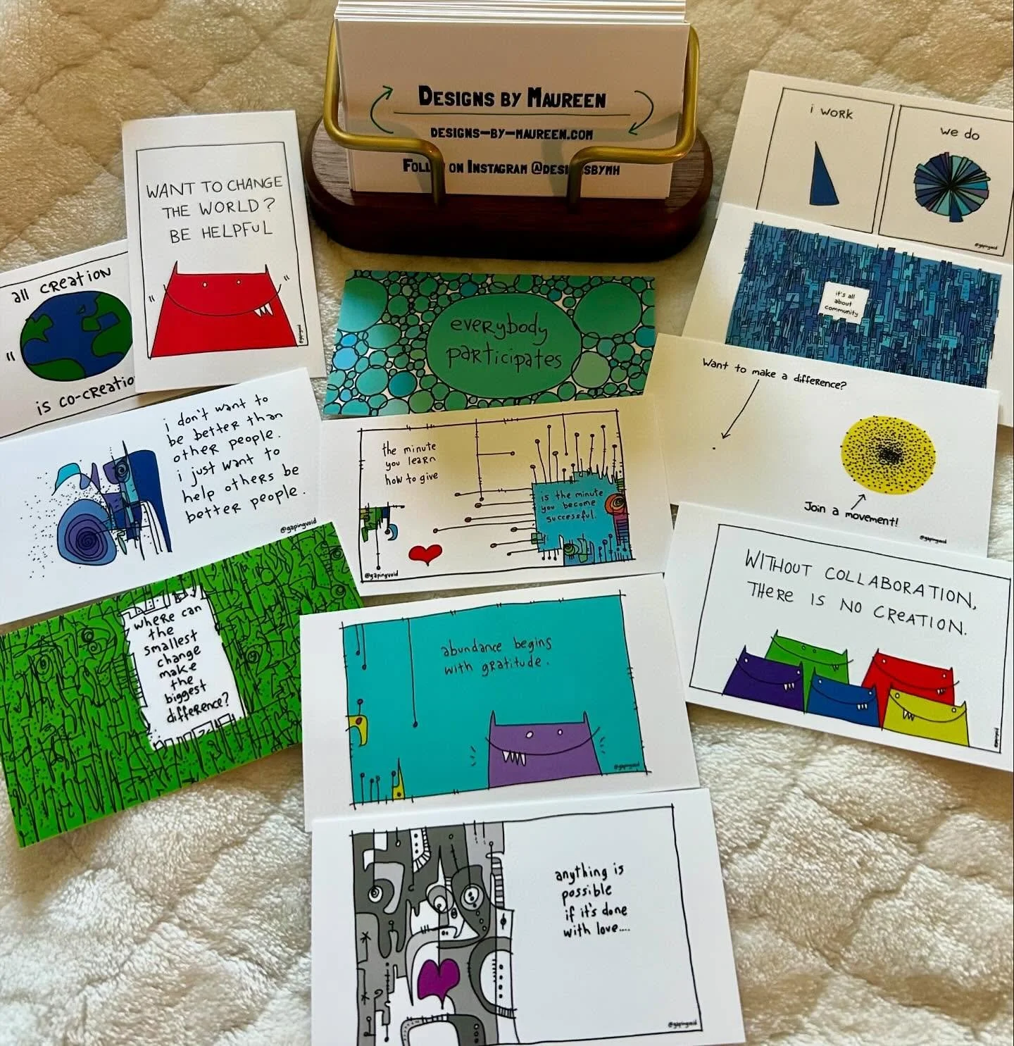New business cards. Artwork by @gapingvoid