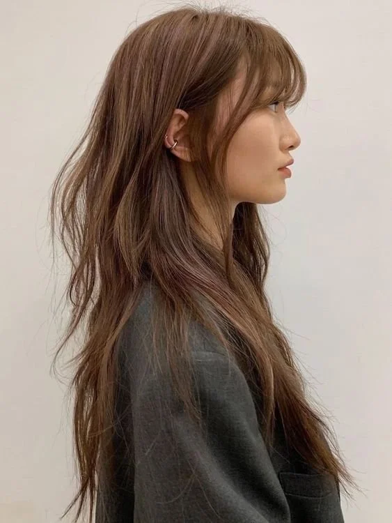 long hair with bangs