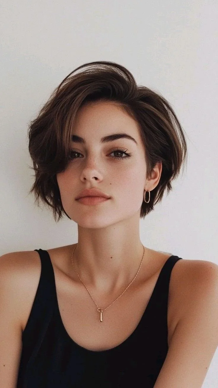 short haircut for straight hair
