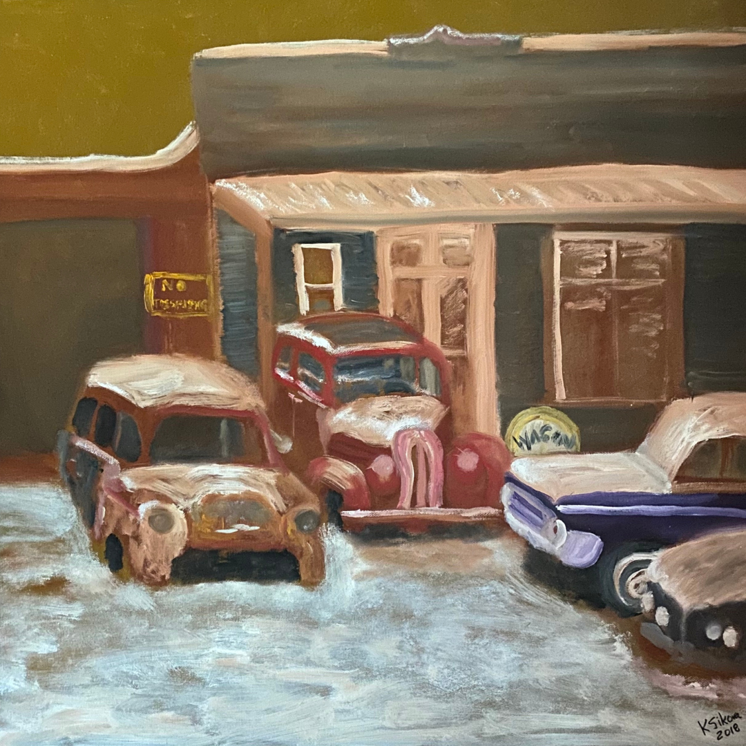 Vintage Cars in Winter