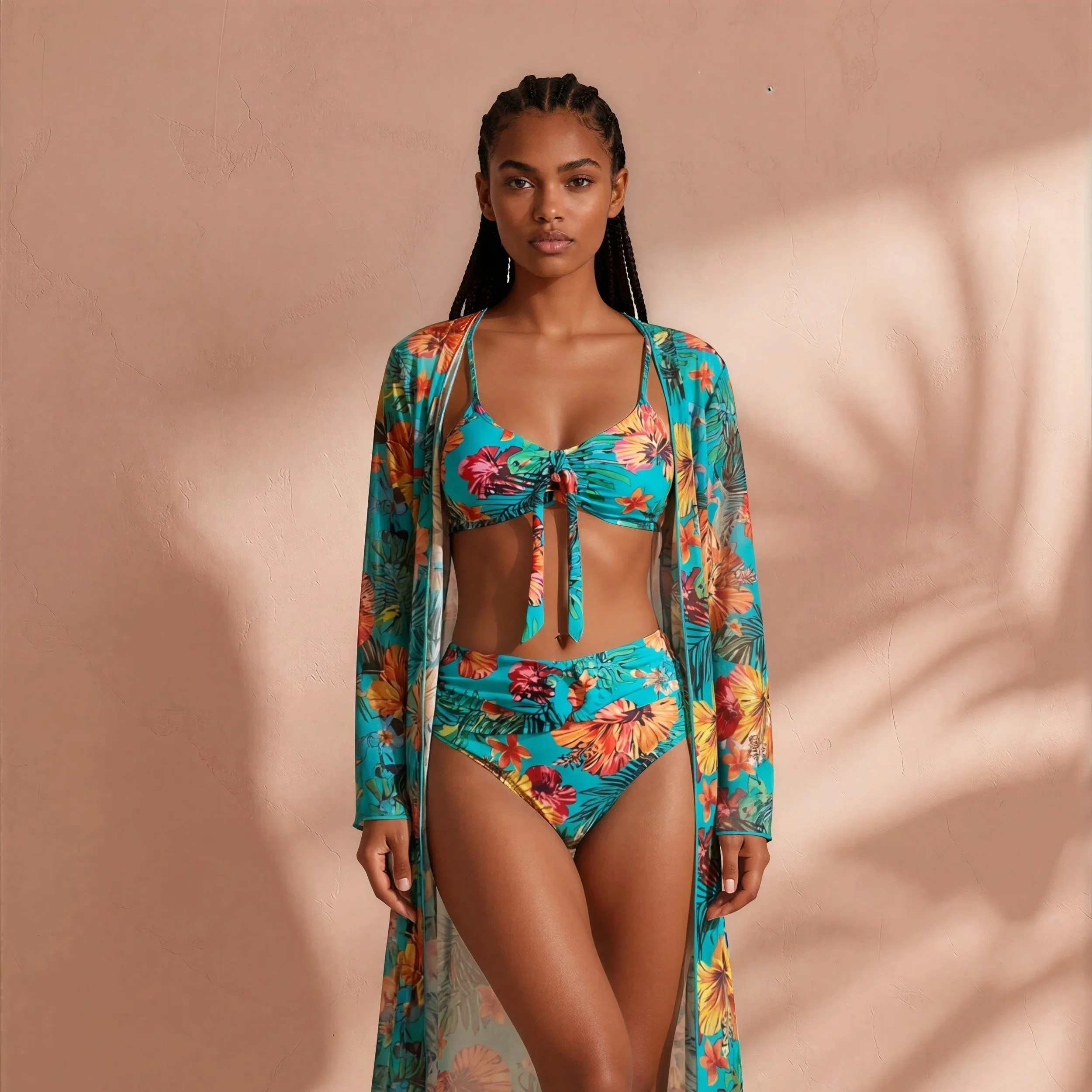 Sweet Oasis Floral 3-Piece Swimsuit Set