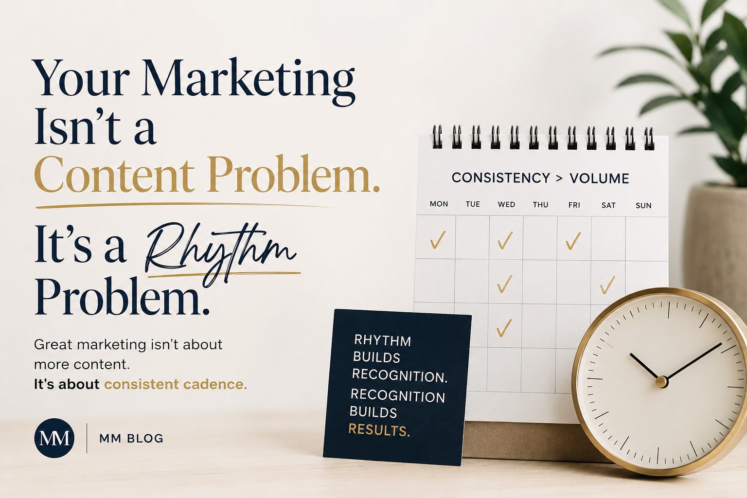Your Marketing Isn't a Content Problem. It's a Rhythm Problem.