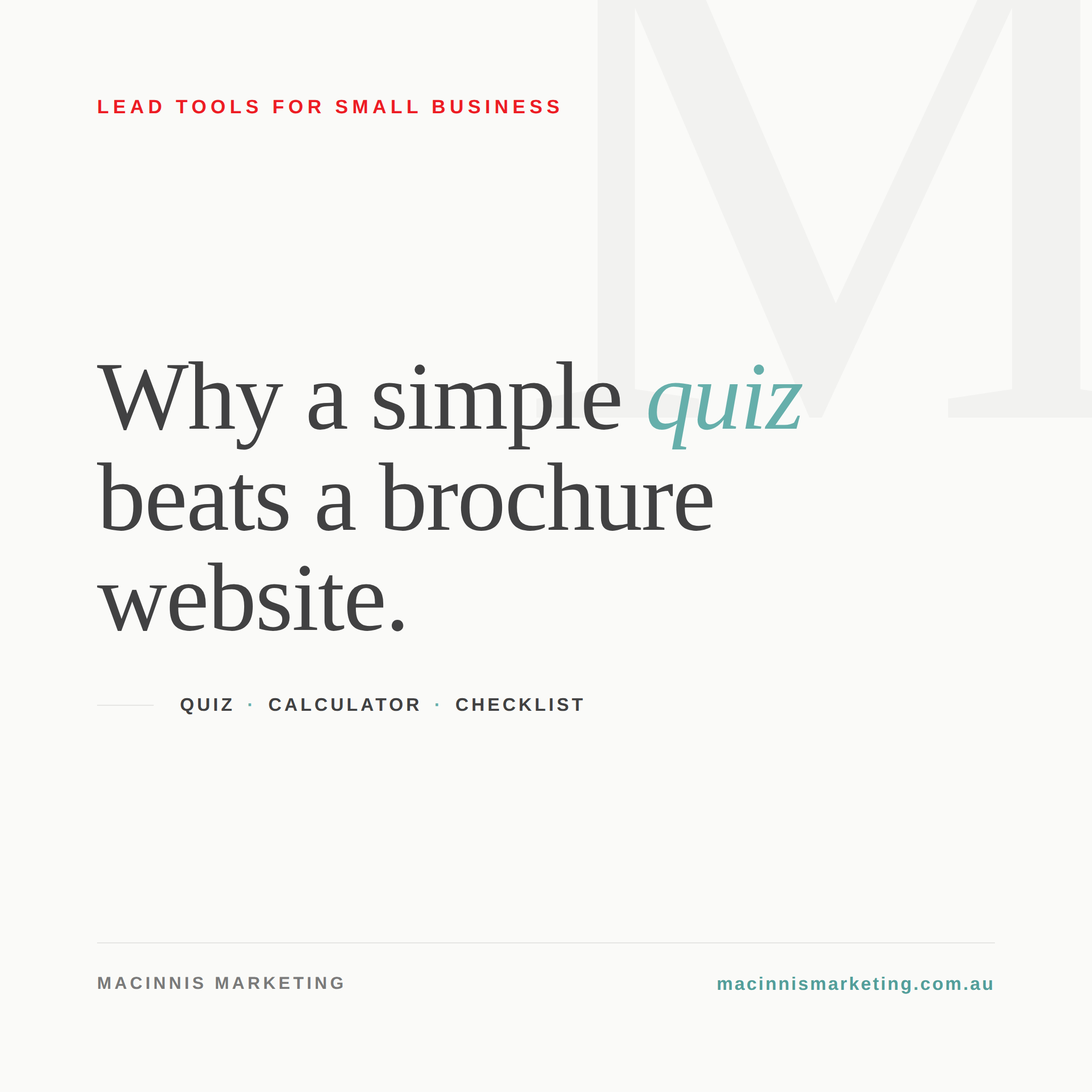Why a simple quiz beats a brochure website: lead tools for small business