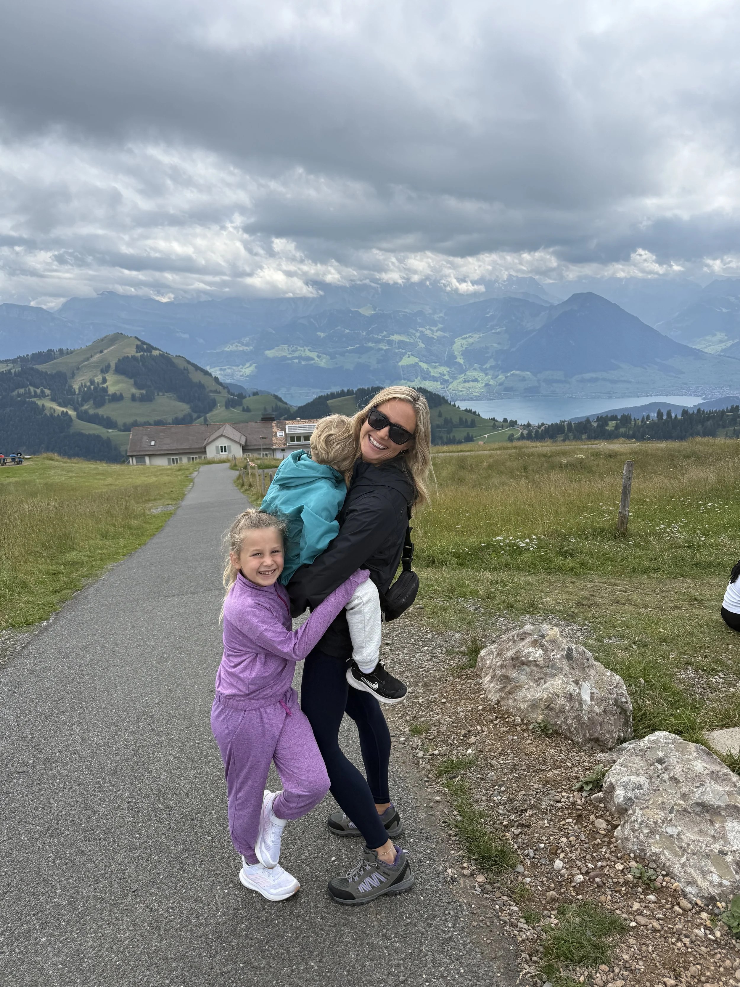 mount rigi hike with kids swiss alps