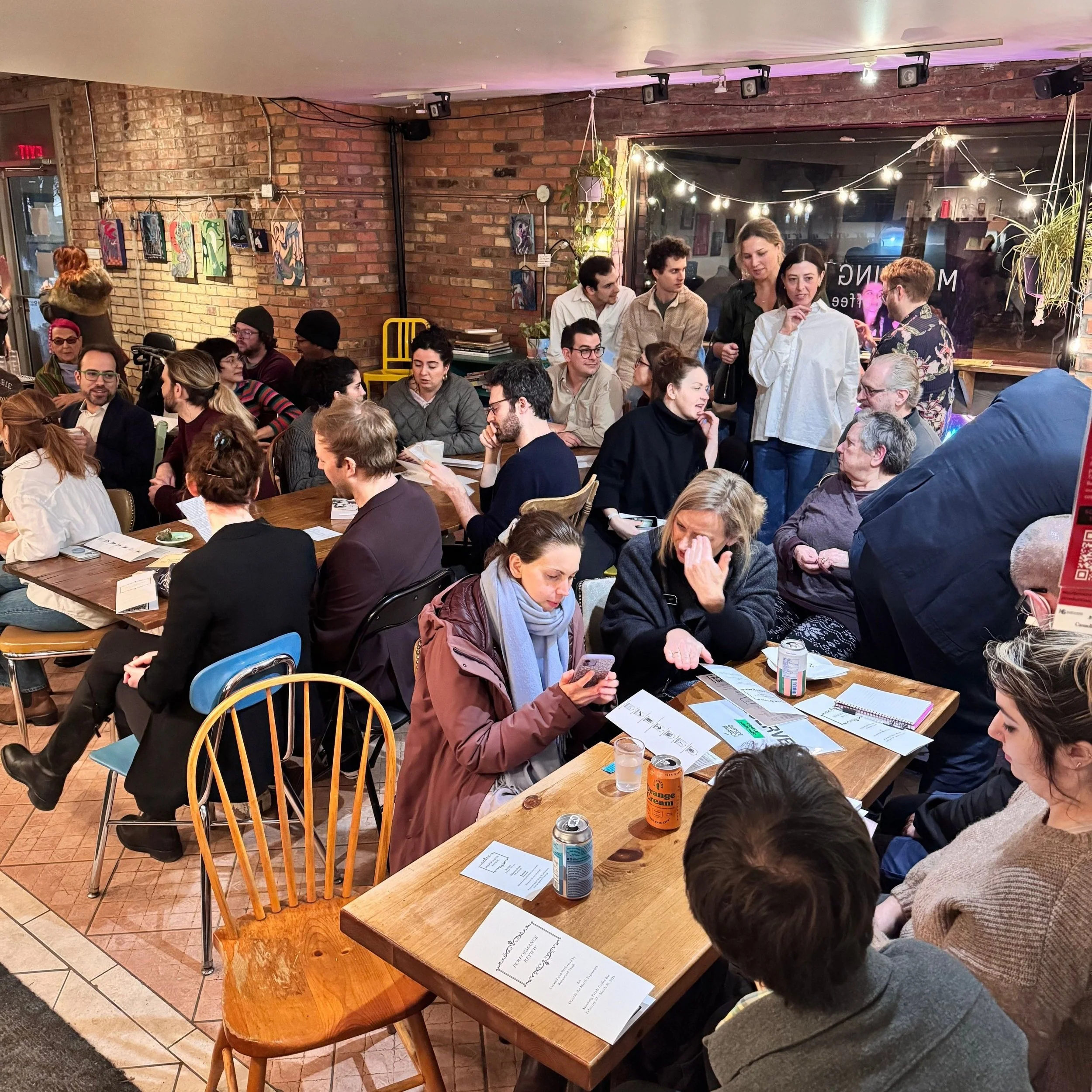A gathering of 30 people from an event hosted in Morning Parade's Trinity Bellwoods location.