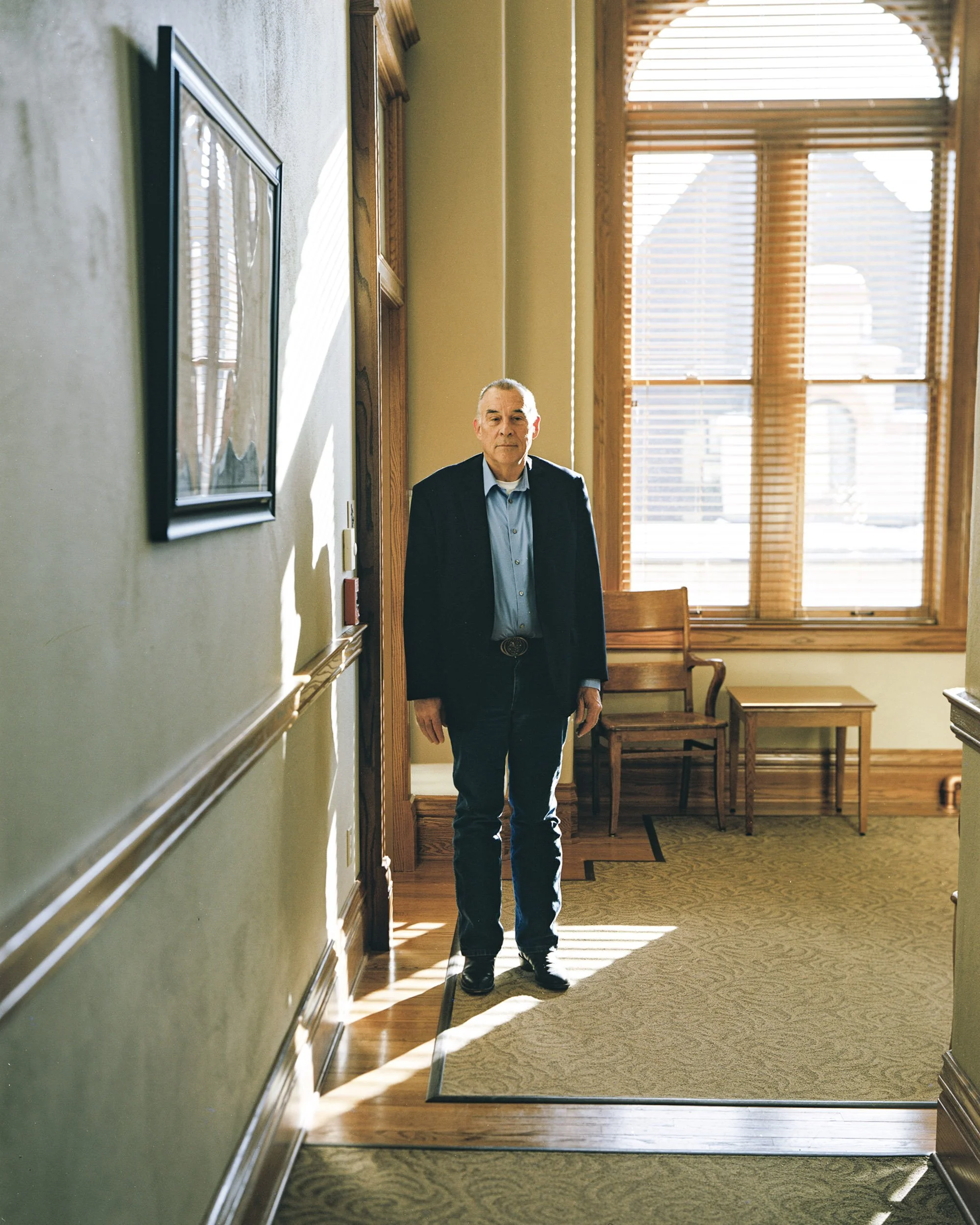 Flathead County Commisioner Randy Brodehl at his office in Kalispell, MT