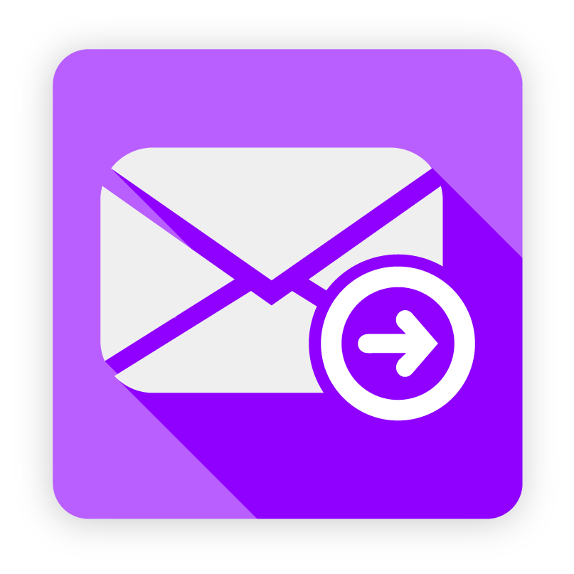 Contact Us icon with envelope and arrow symbol, representing ways to reach Financial Equipment Solutions