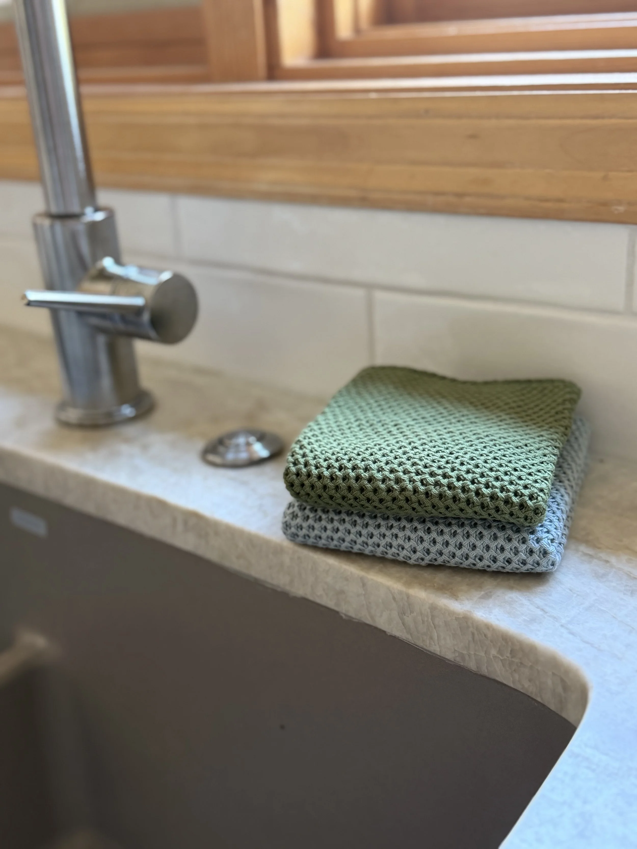 cotton dish cloths | set of three